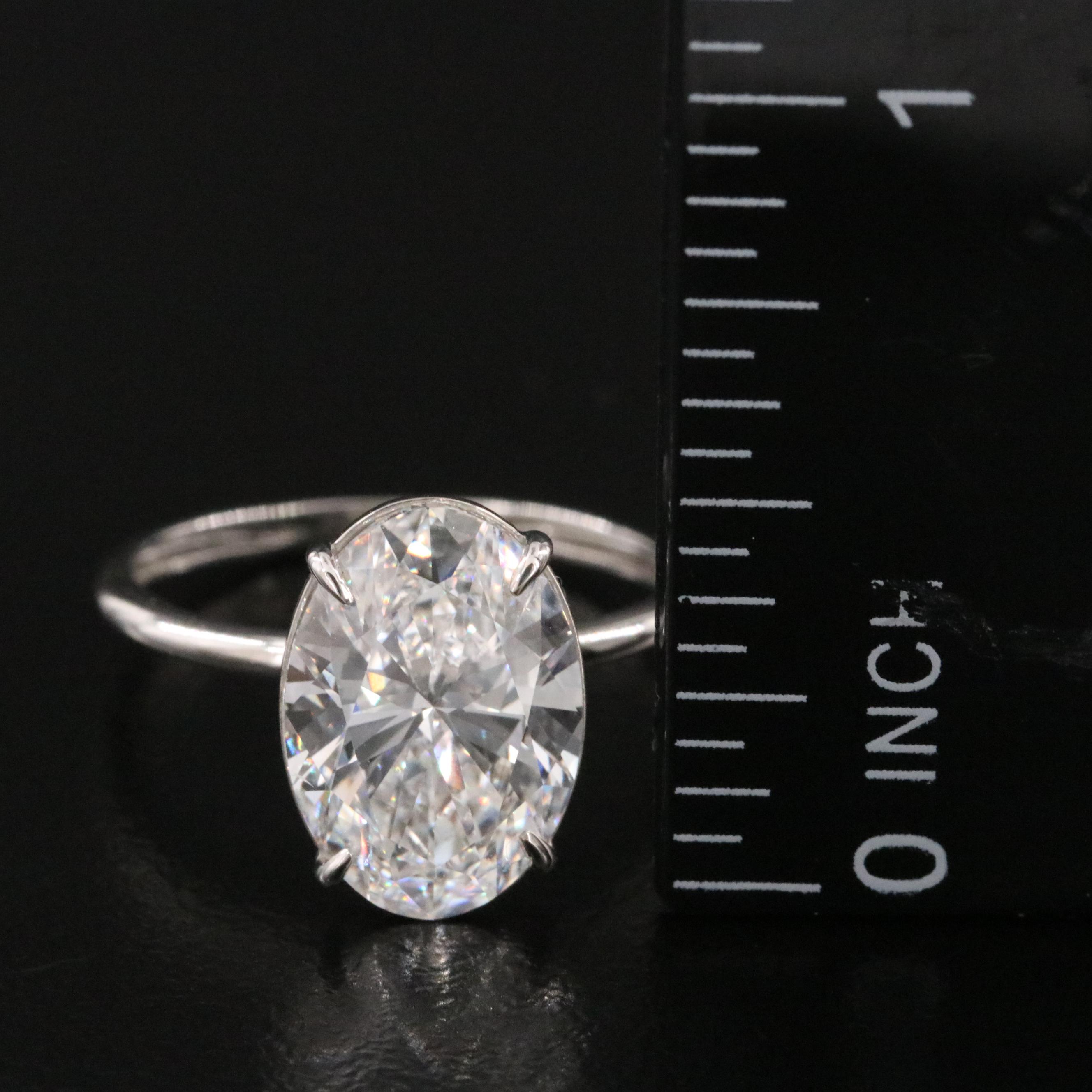 Platinum 4.00 CT Lab Grown Diamond Solitaire Ring with IGI Report