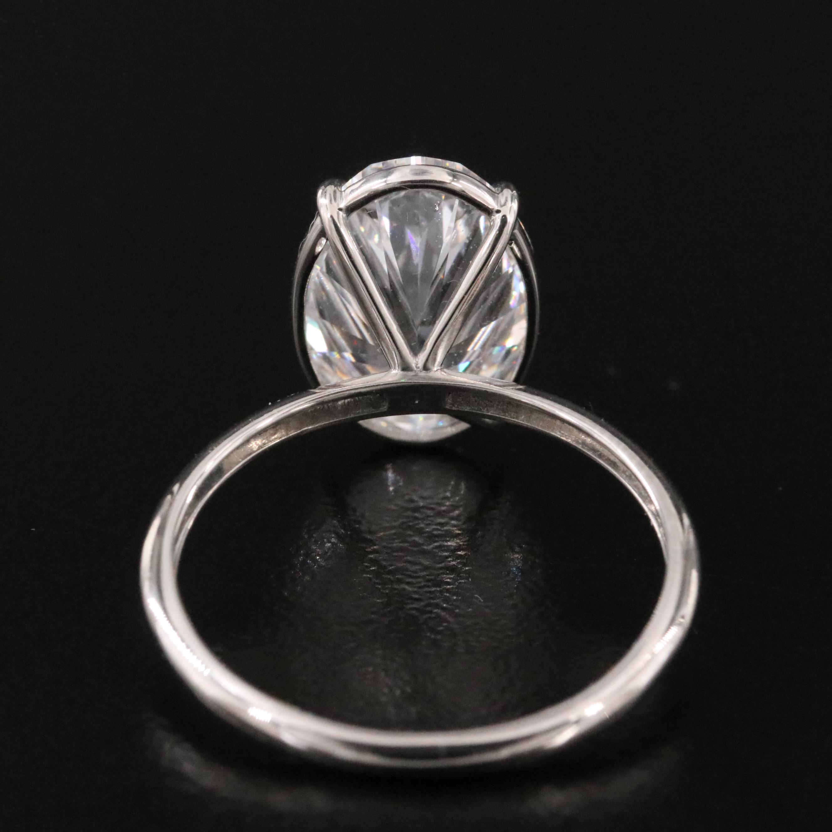 Platinum 4.00 CT Lab Grown Diamond Solitaire Ring with IGI Report