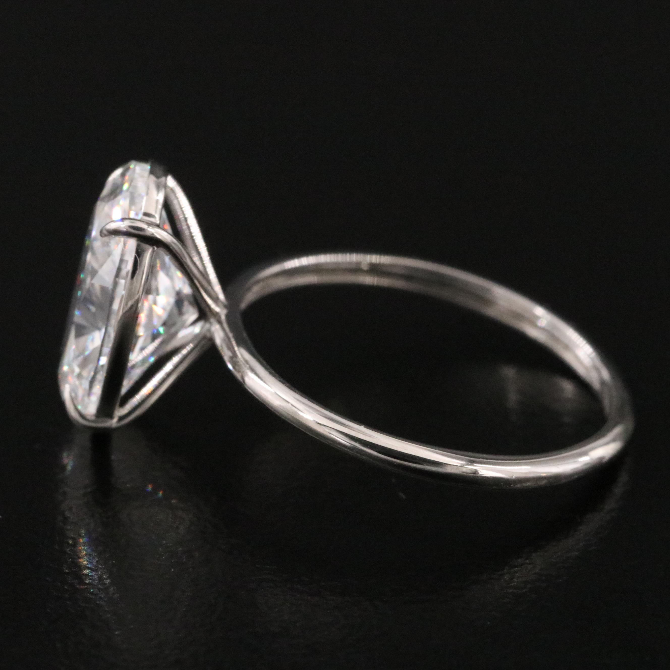 Platinum 4.00 CT Lab Grown Diamond Solitaire Ring with IGI Report