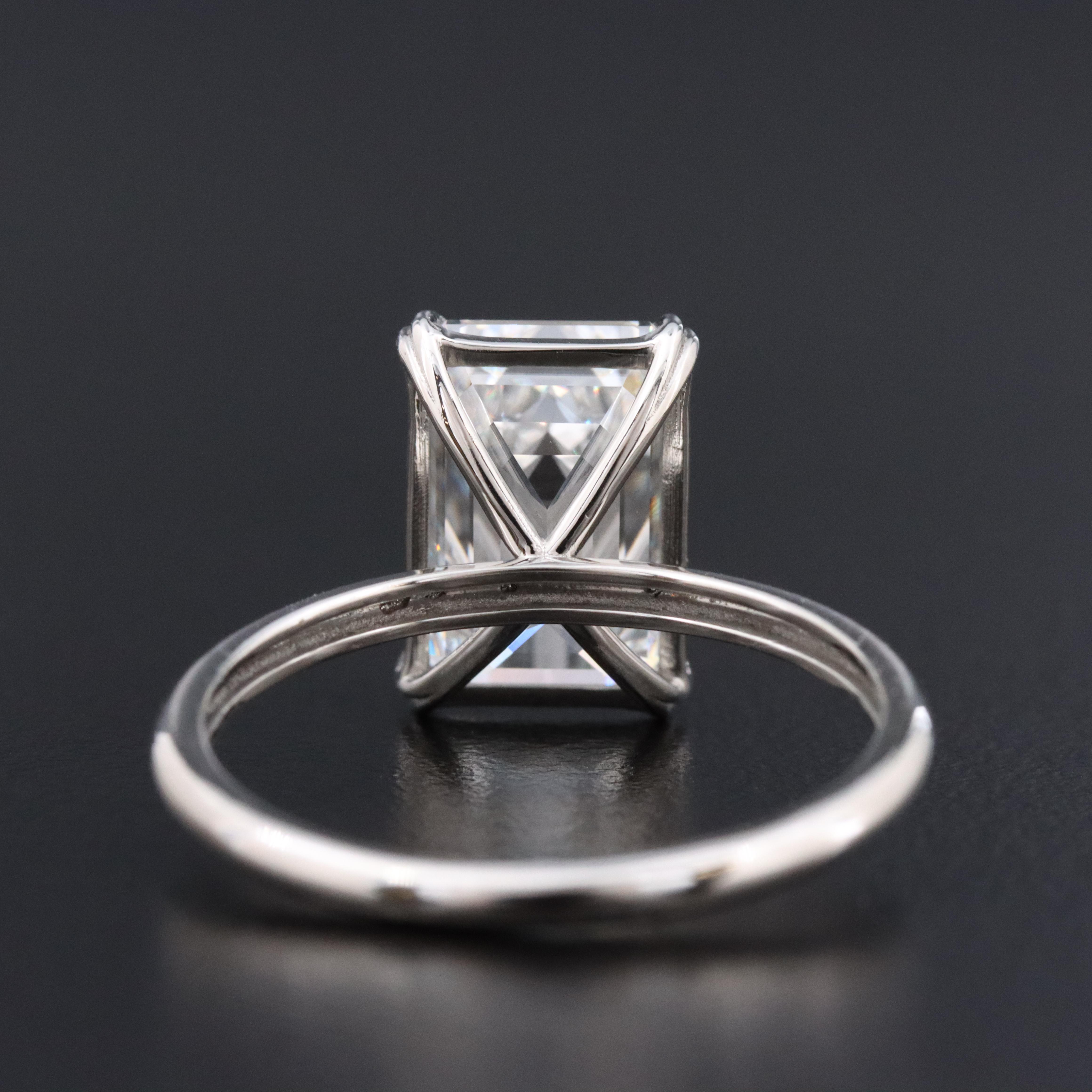 Platinum 4.23 CT Lab Grown Diamond Solitaire Ring with IGI Report