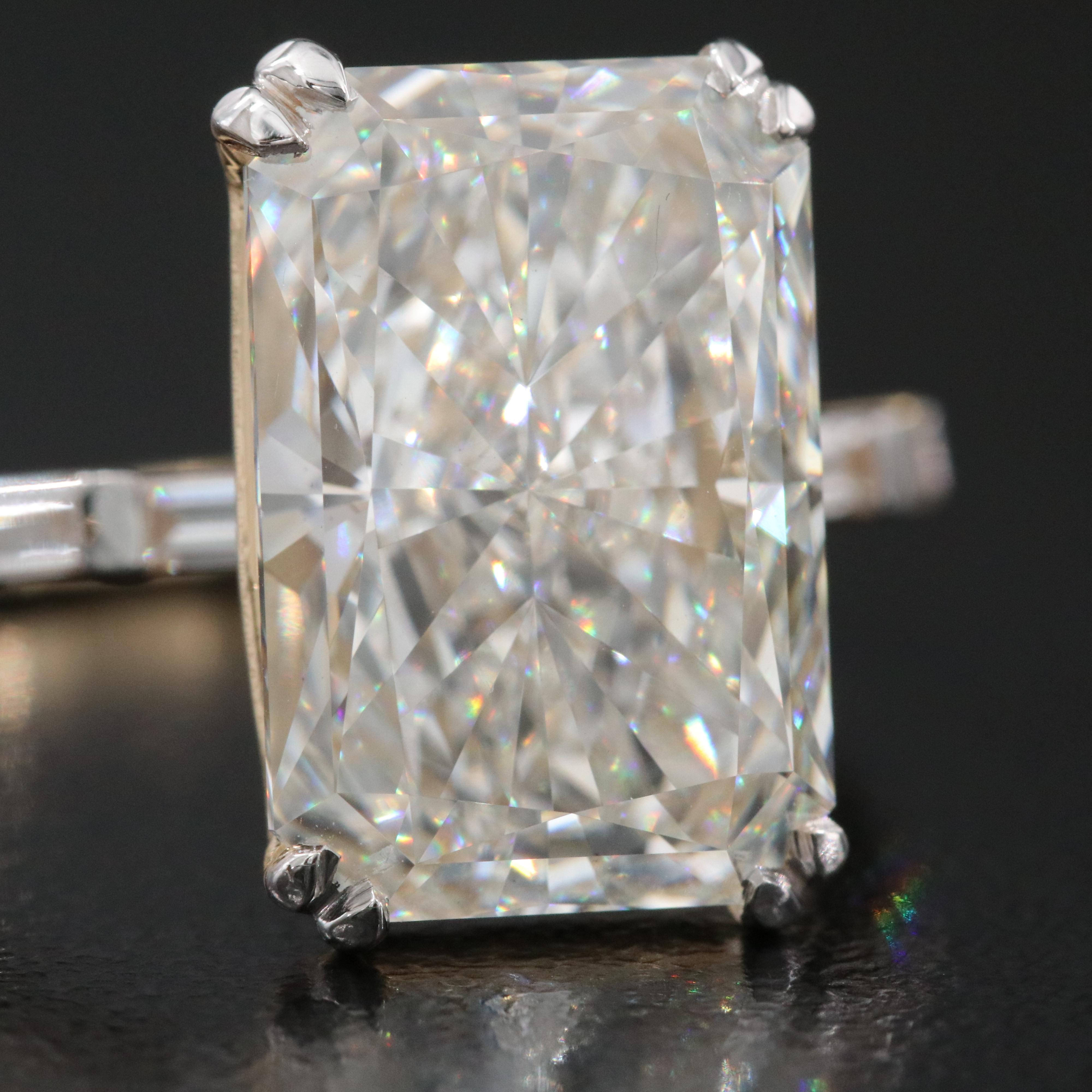 14K 7.34 CTW Lab Grown Diamond Ring with IGI Report