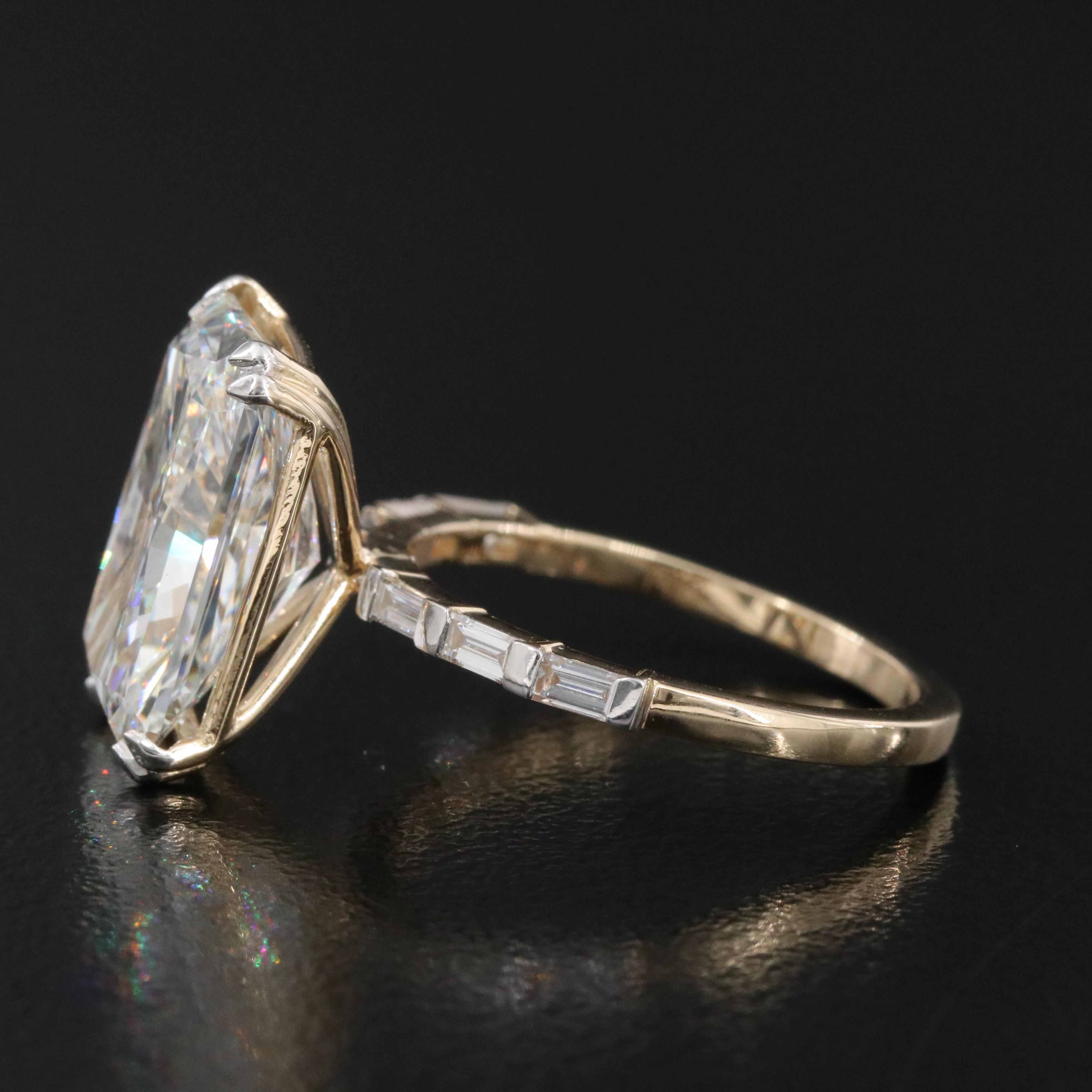 14K 7.34 CTW Lab Grown Diamond Ring with IGI Report