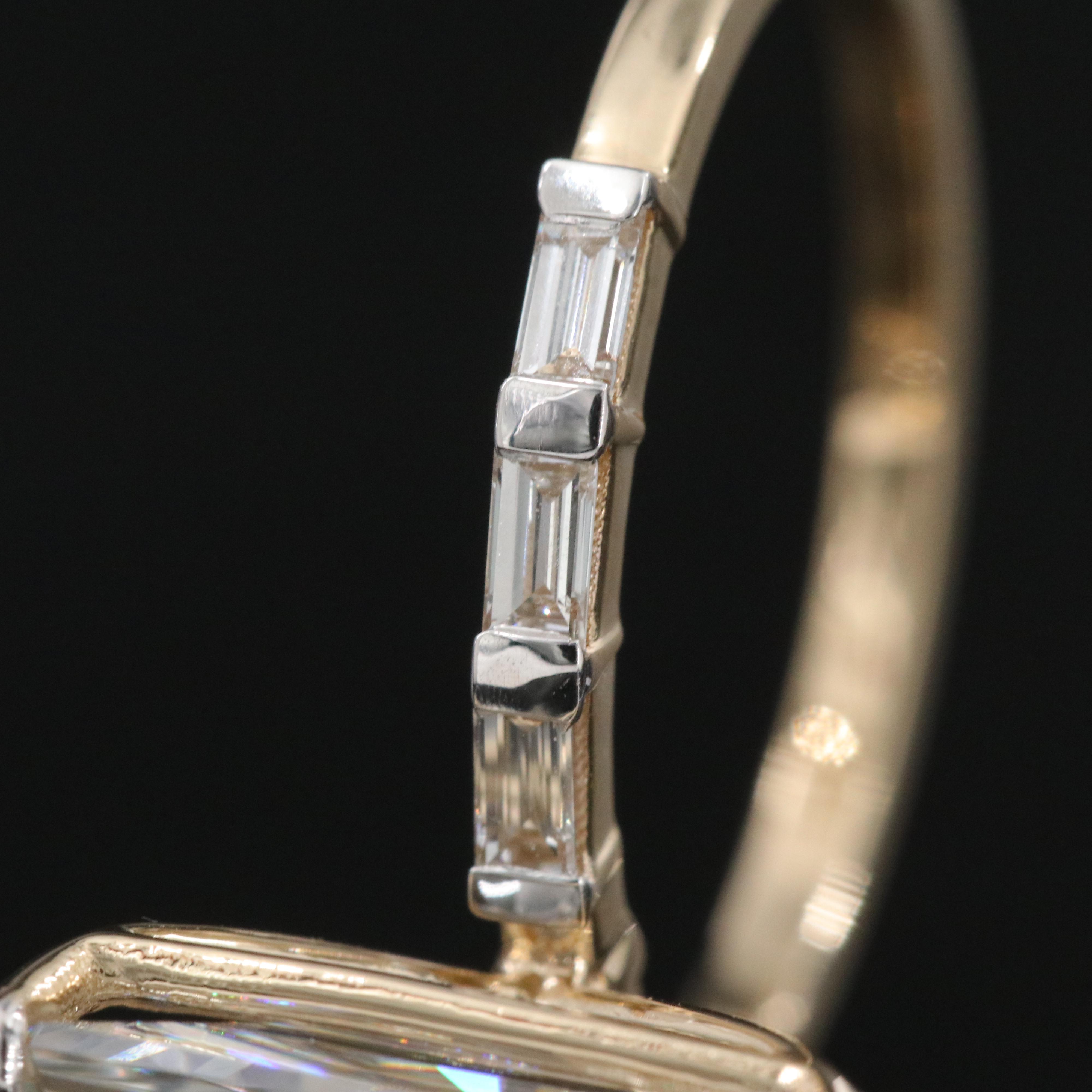 14K 7.34 CTW Lab Grown Diamond Ring with IGI Report