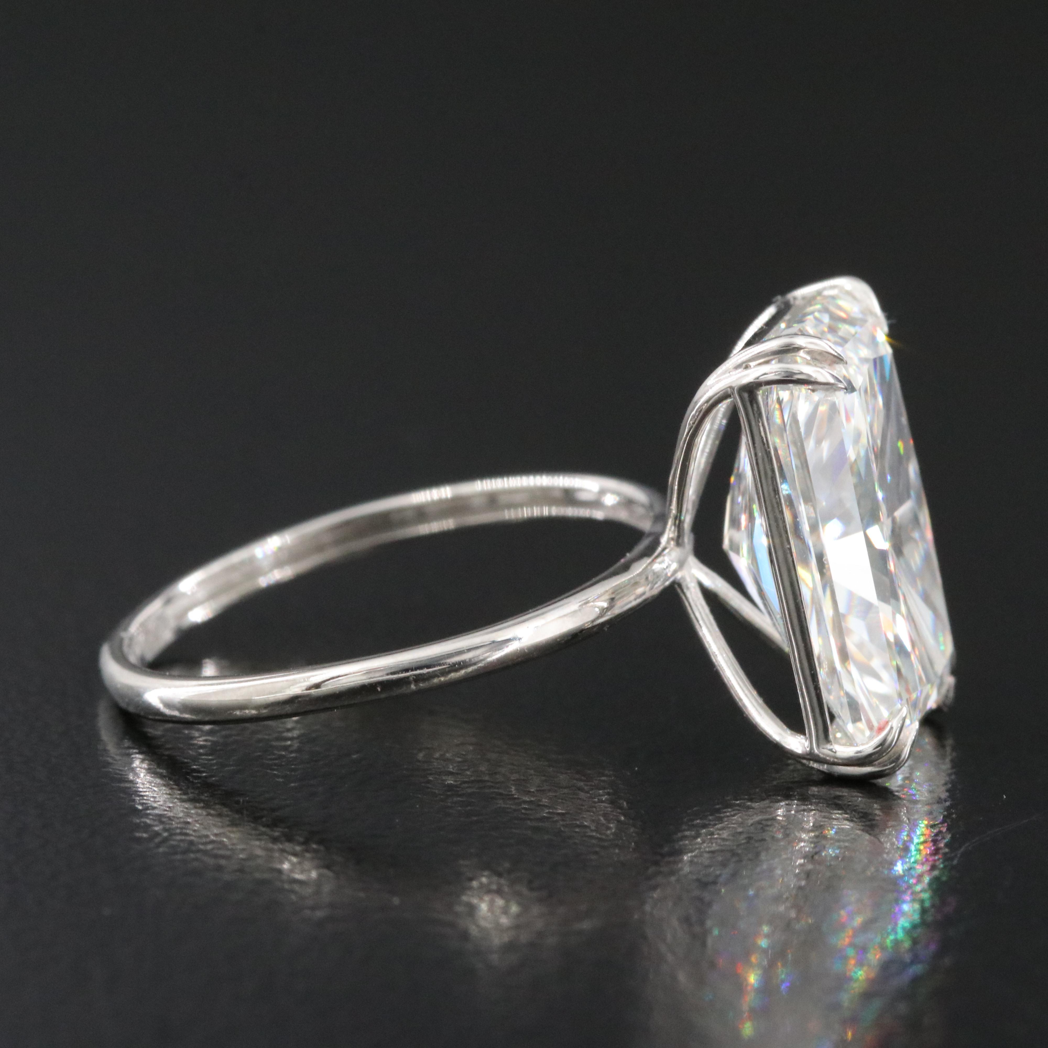 Platinum 7.01 CT Lab Grown Diamond Solitaire Ring with IGI Report