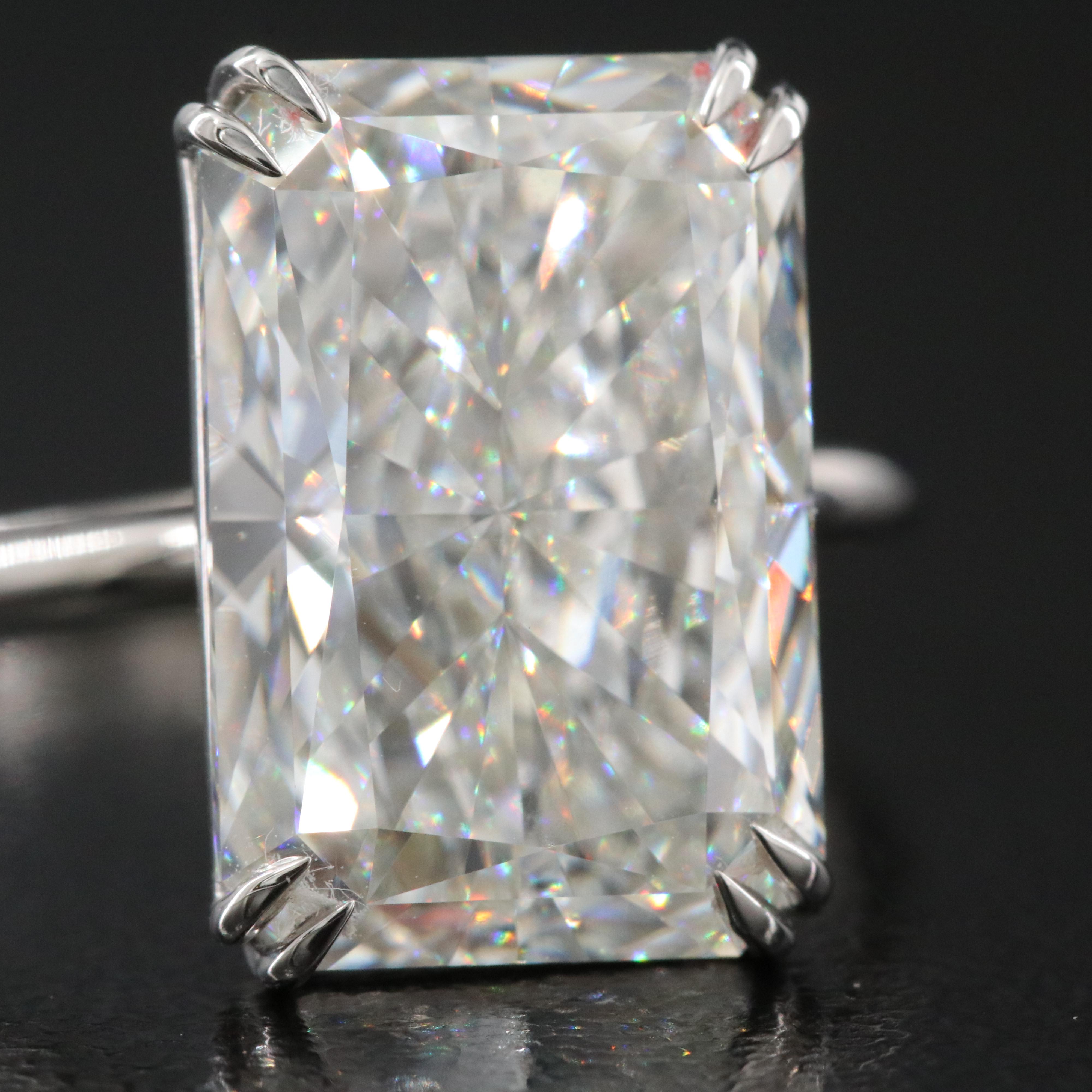 Platinum 7.01 CT Lab Grown Diamond Solitaire Ring with IGI Report