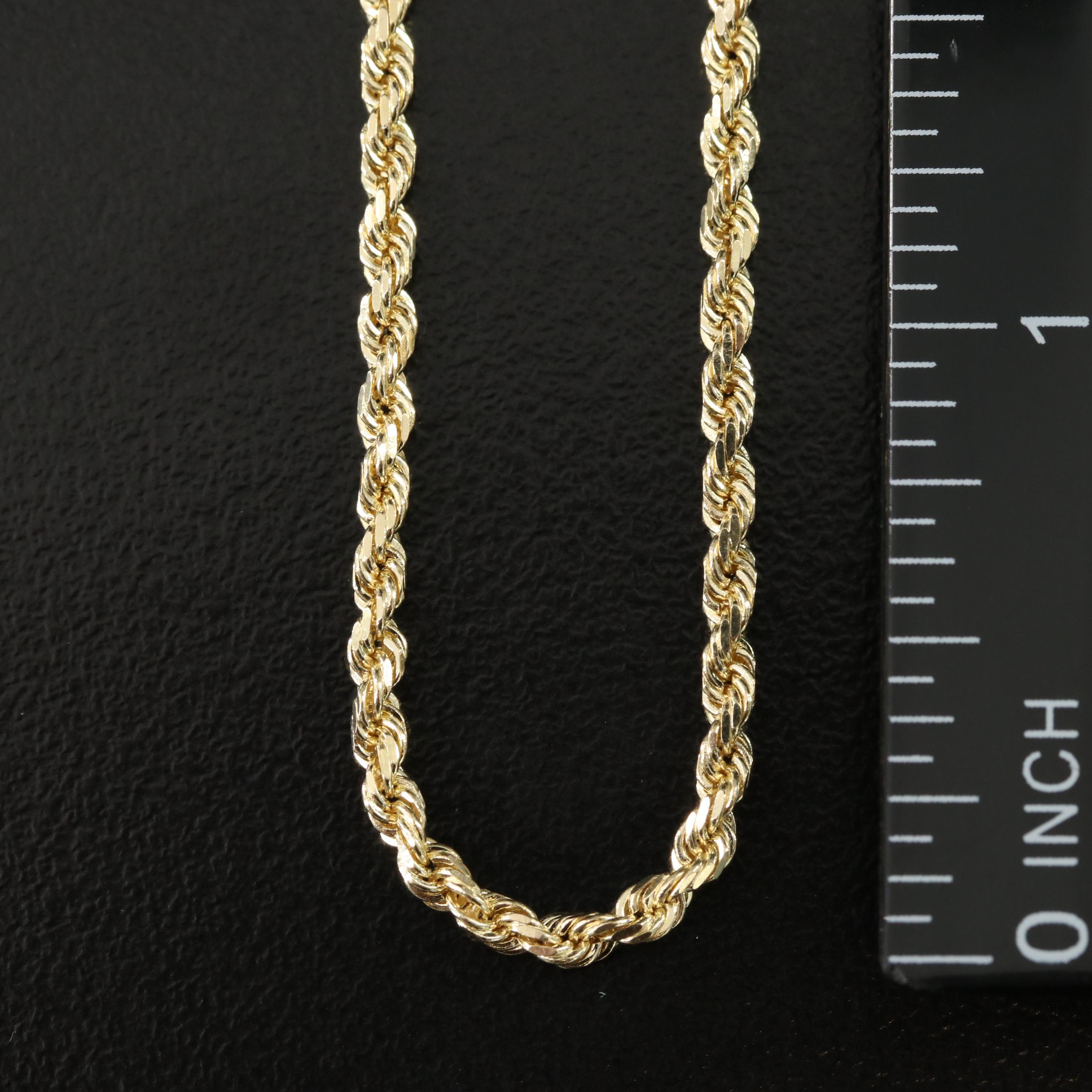 14K Rope Chain Necklace
