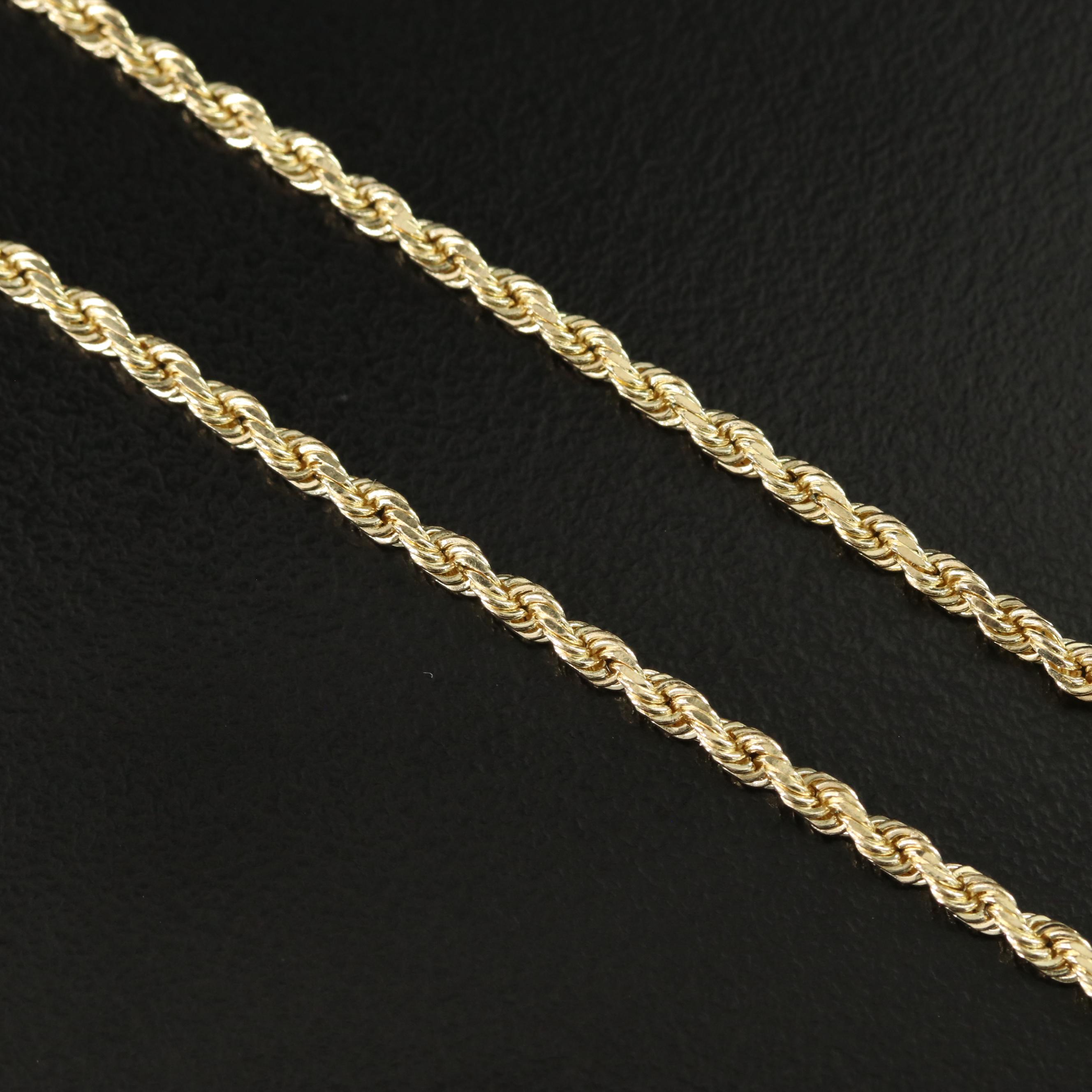 14K Rope Chain Necklace