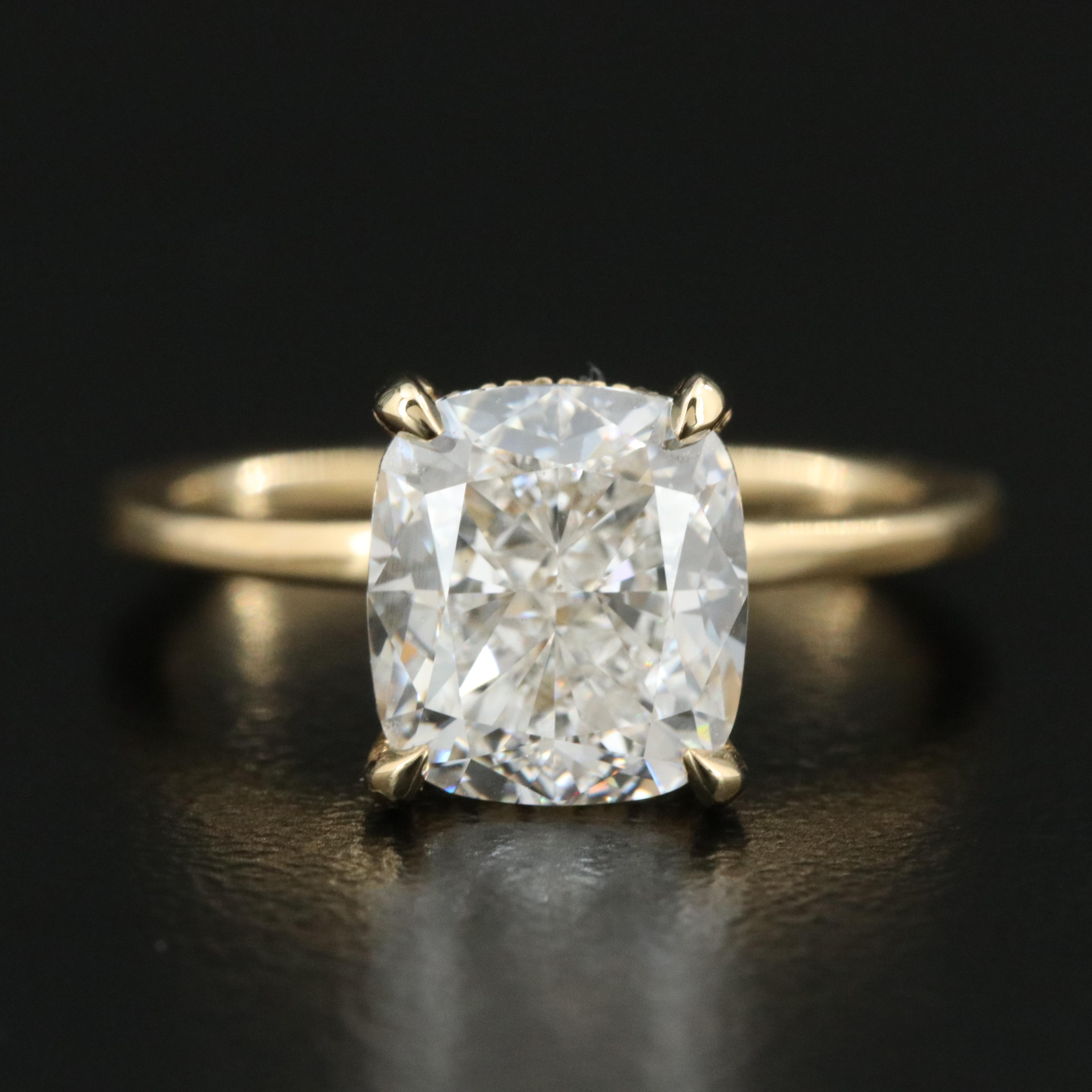 18K 3.16 CTW Diamond Ring with GIA Report