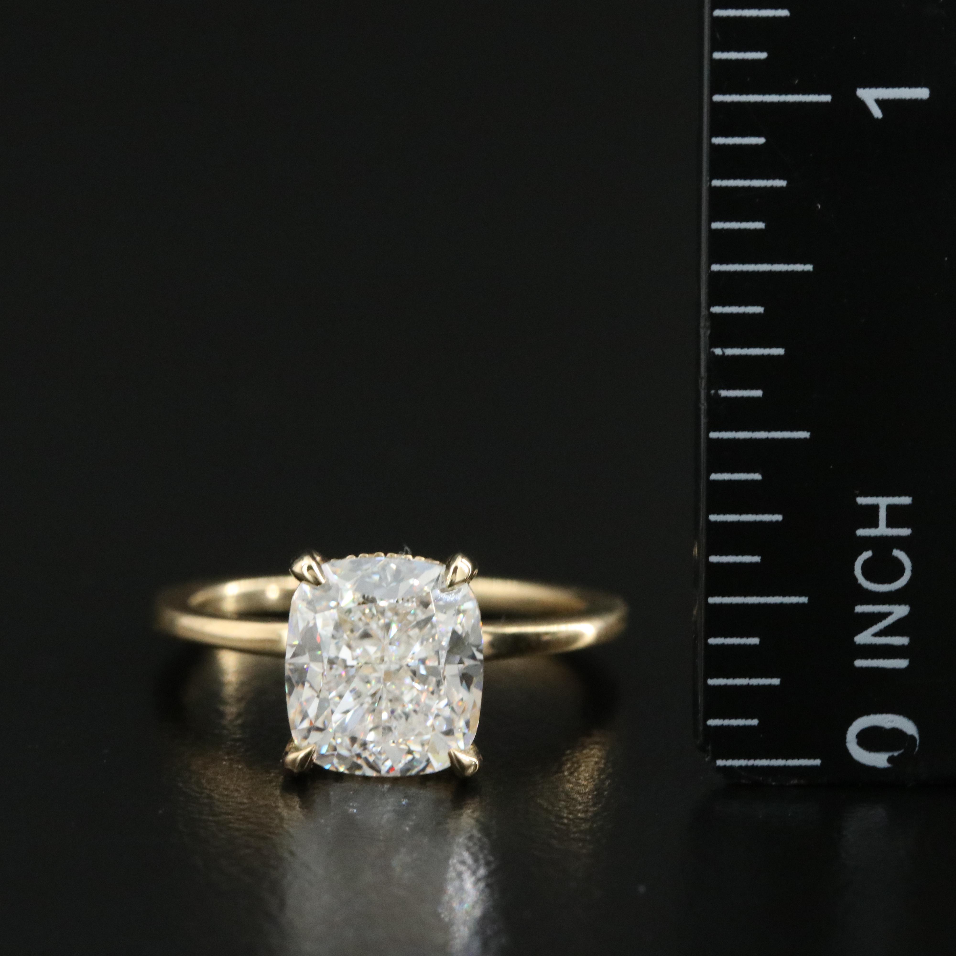 18K 3.16 CTW Diamond Ring with GIA Report
