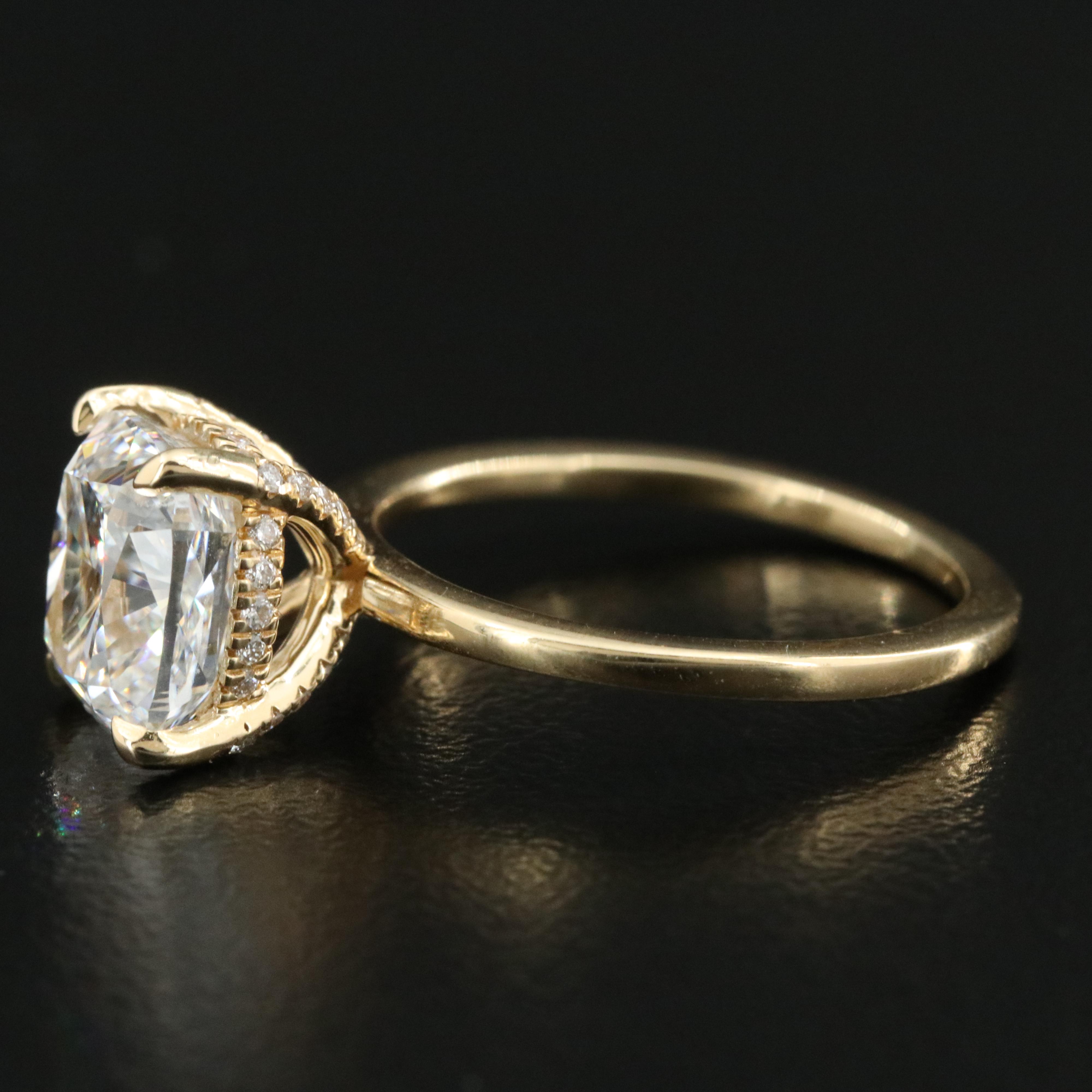 18K 3.16 CTW Diamond Ring with GIA Report