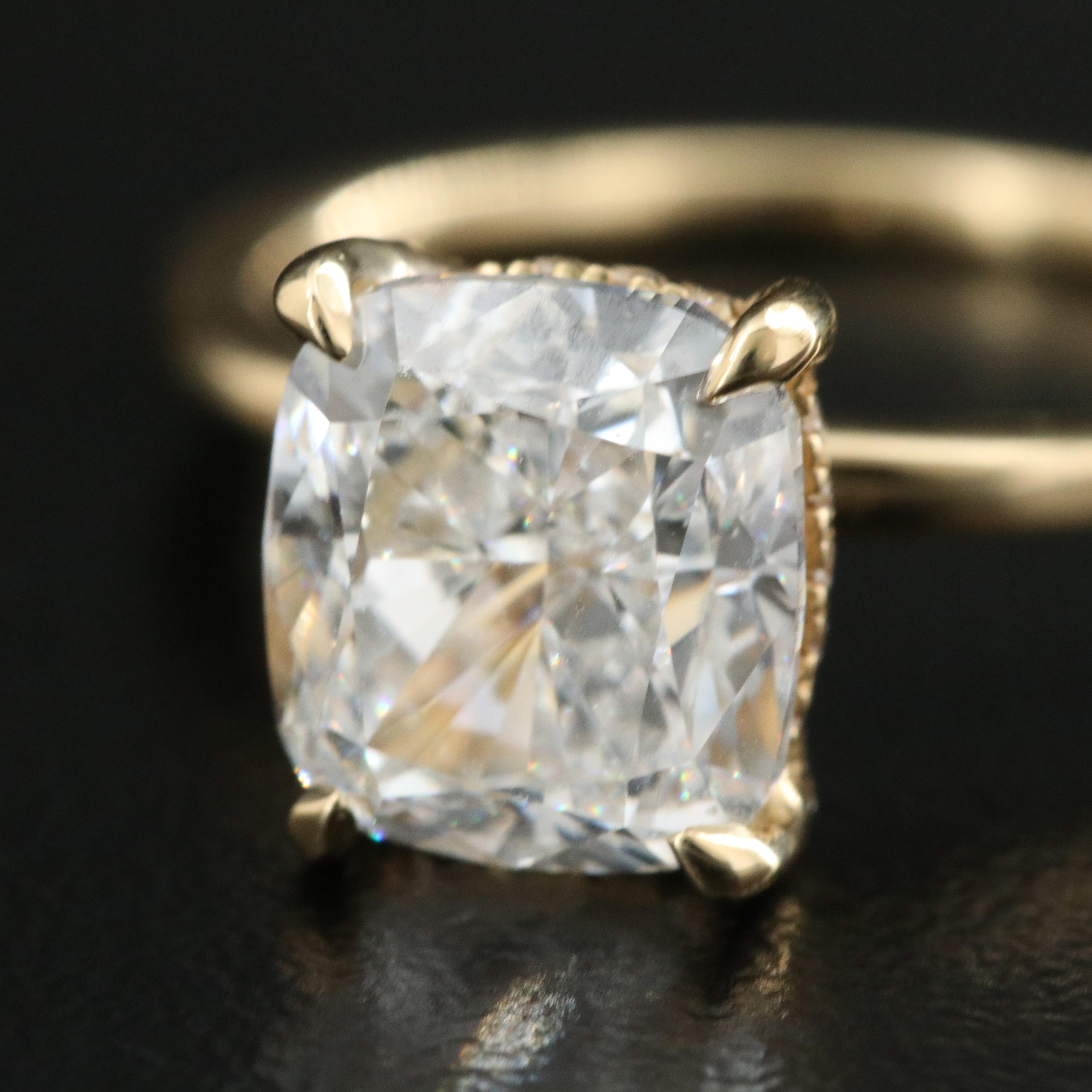 18K 3.16 CTW Diamond Ring with GIA Report