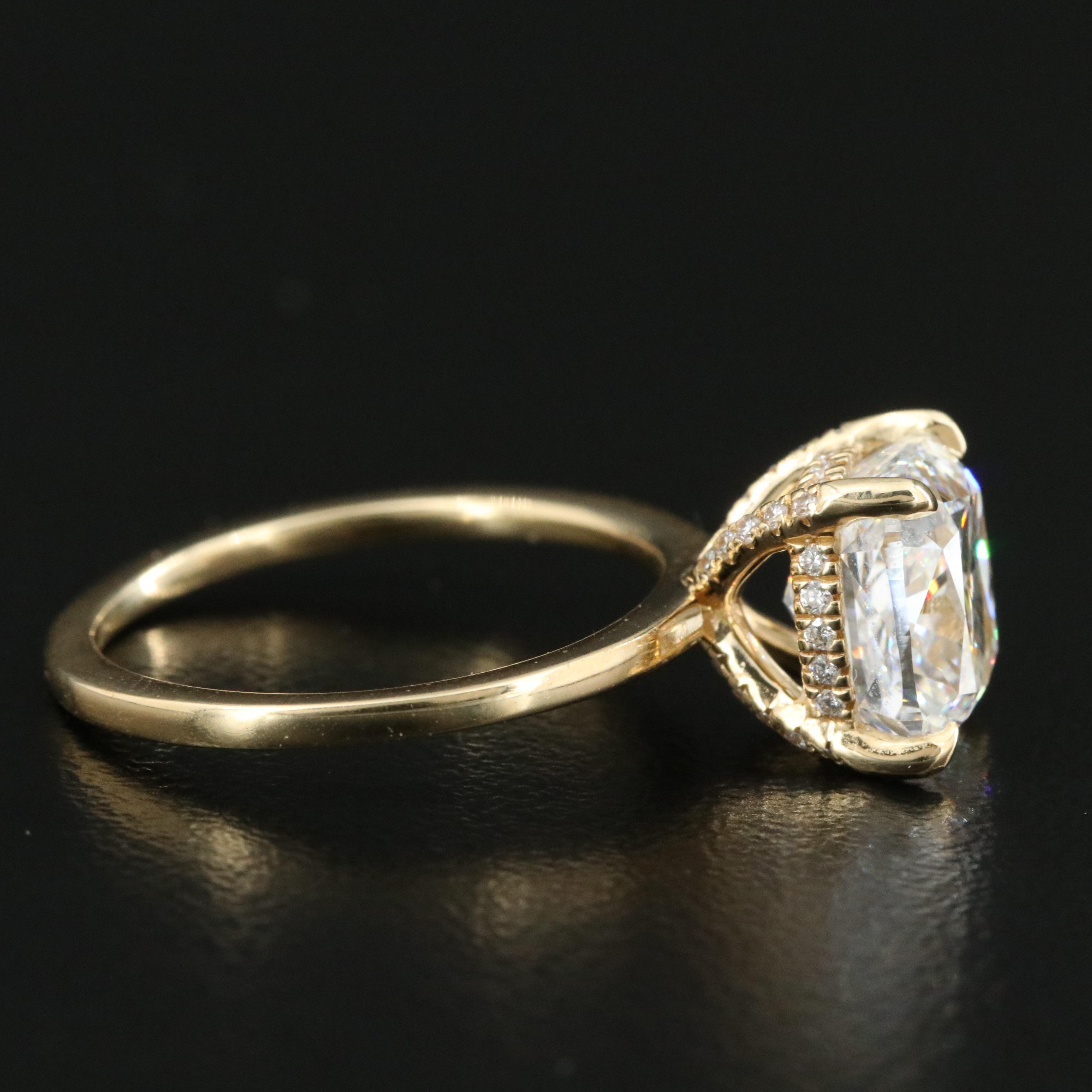 18K 3.16 CTW Diamond Ring with GIA Report