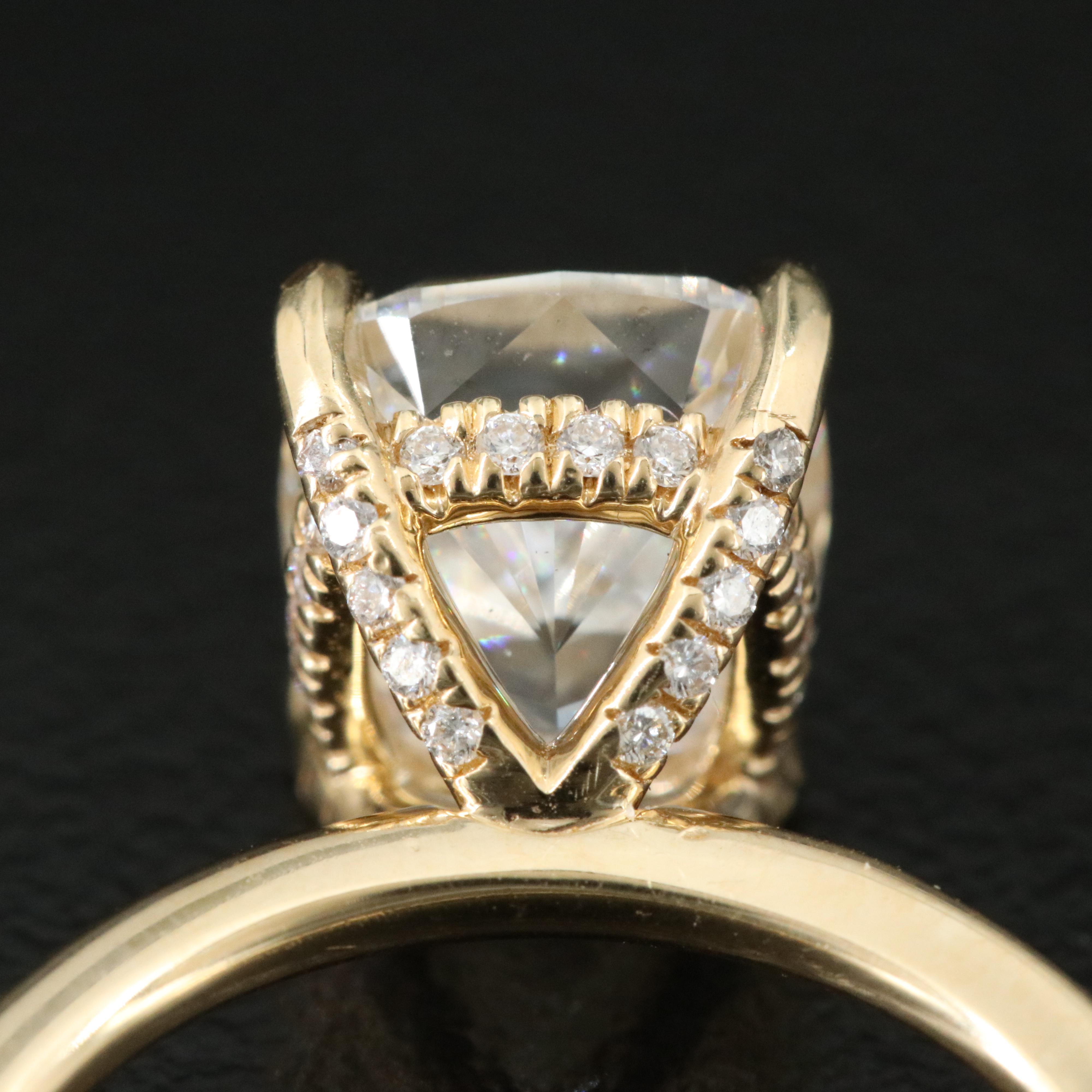 18K 3.16 CTW Diamond Ring with GIA Report