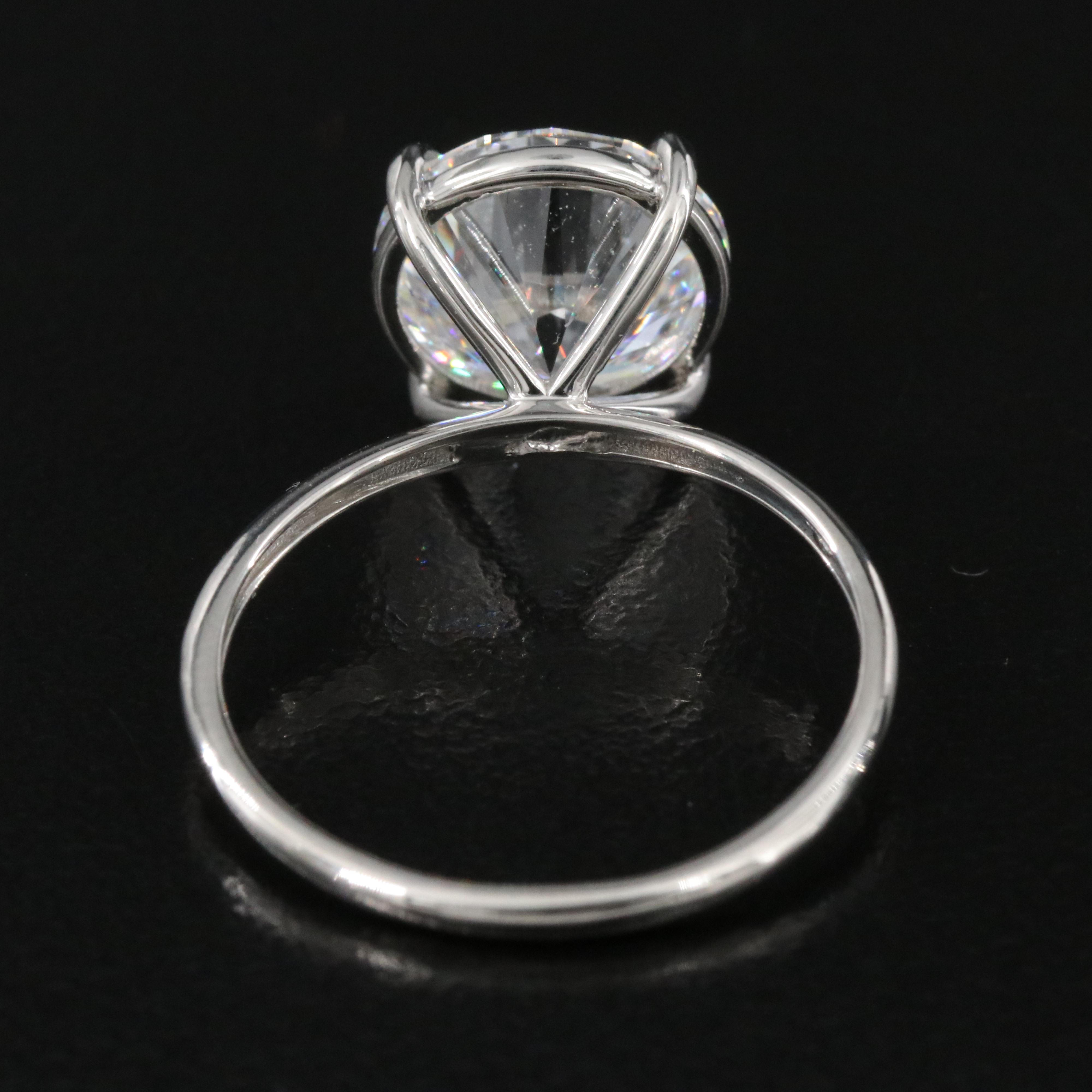 Platinum 3.51 CT Lab Grown Diamond Solitaire Ring with IGI Report
