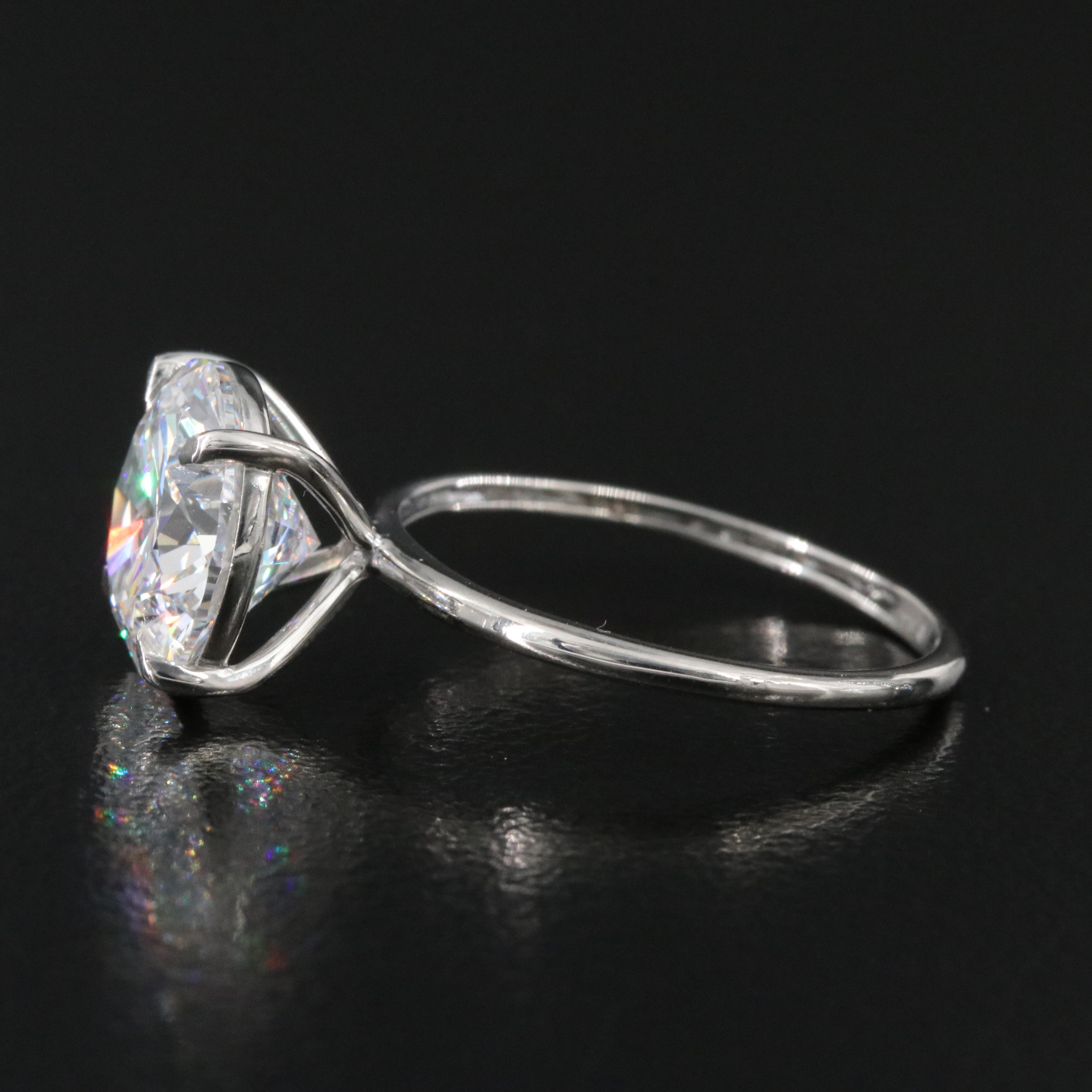 Platinum 3.51 CT Lab Grown Diamond Solitaire Ring with IGI Report
