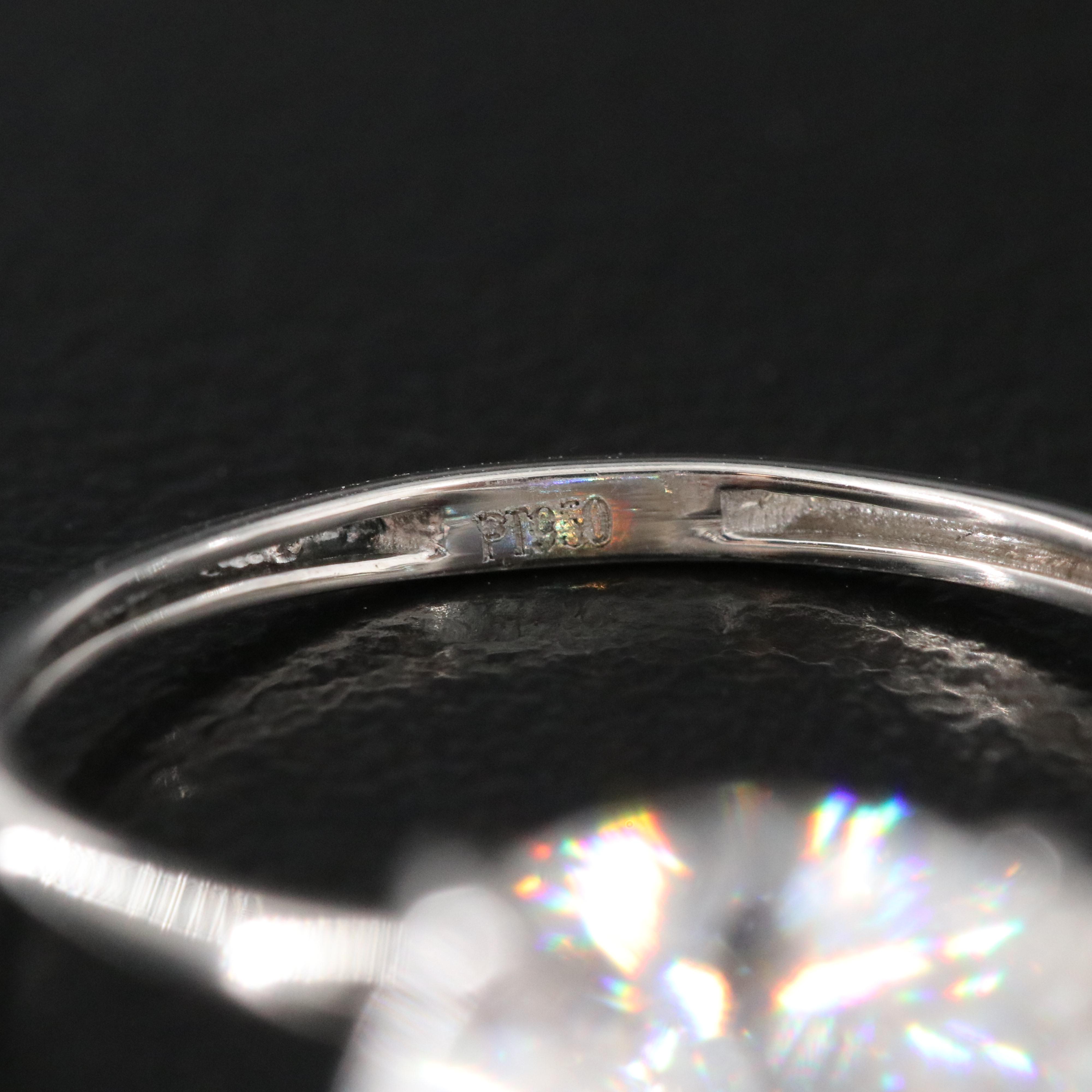 Platinum 3.51 CT Lab Grown Diamond Solitaire Ring with IGI Report