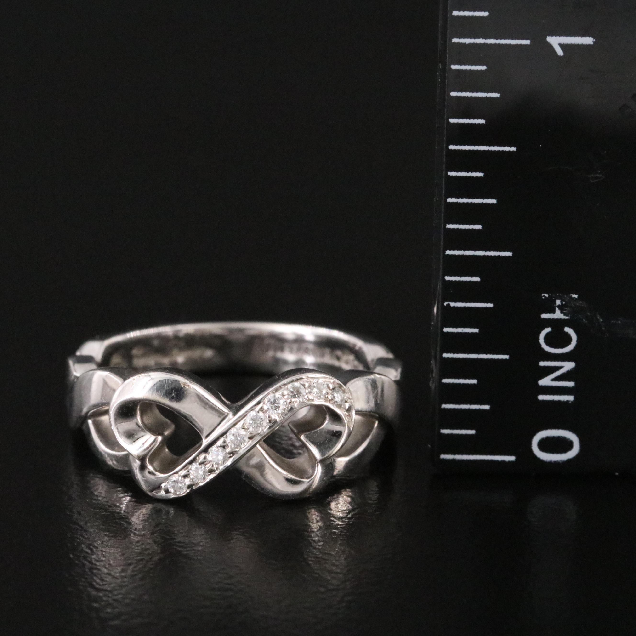 Paloma Picasso for Tiffany & Co. Loving Heart 18K Diamond Infinity Ring
