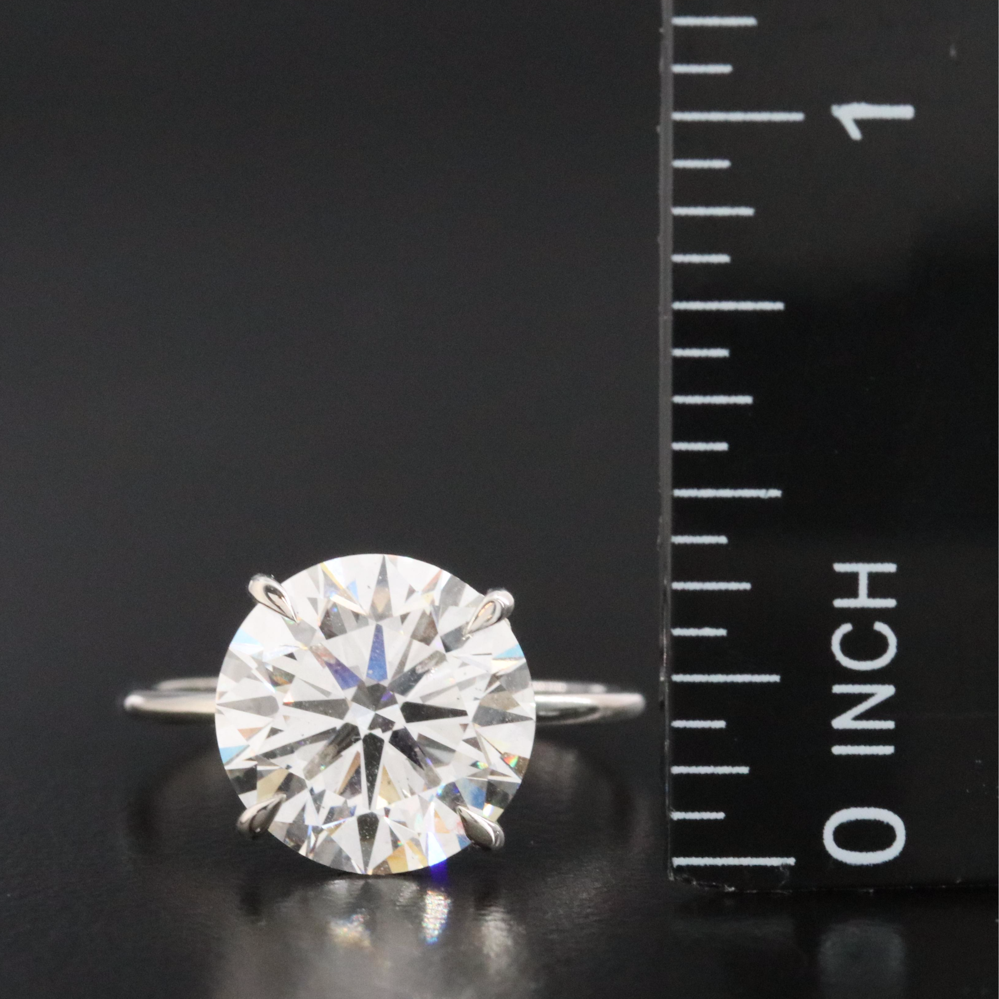 Platinum 5.00 CT Lab Grown Diamond Solitaire Ring with IGI Report