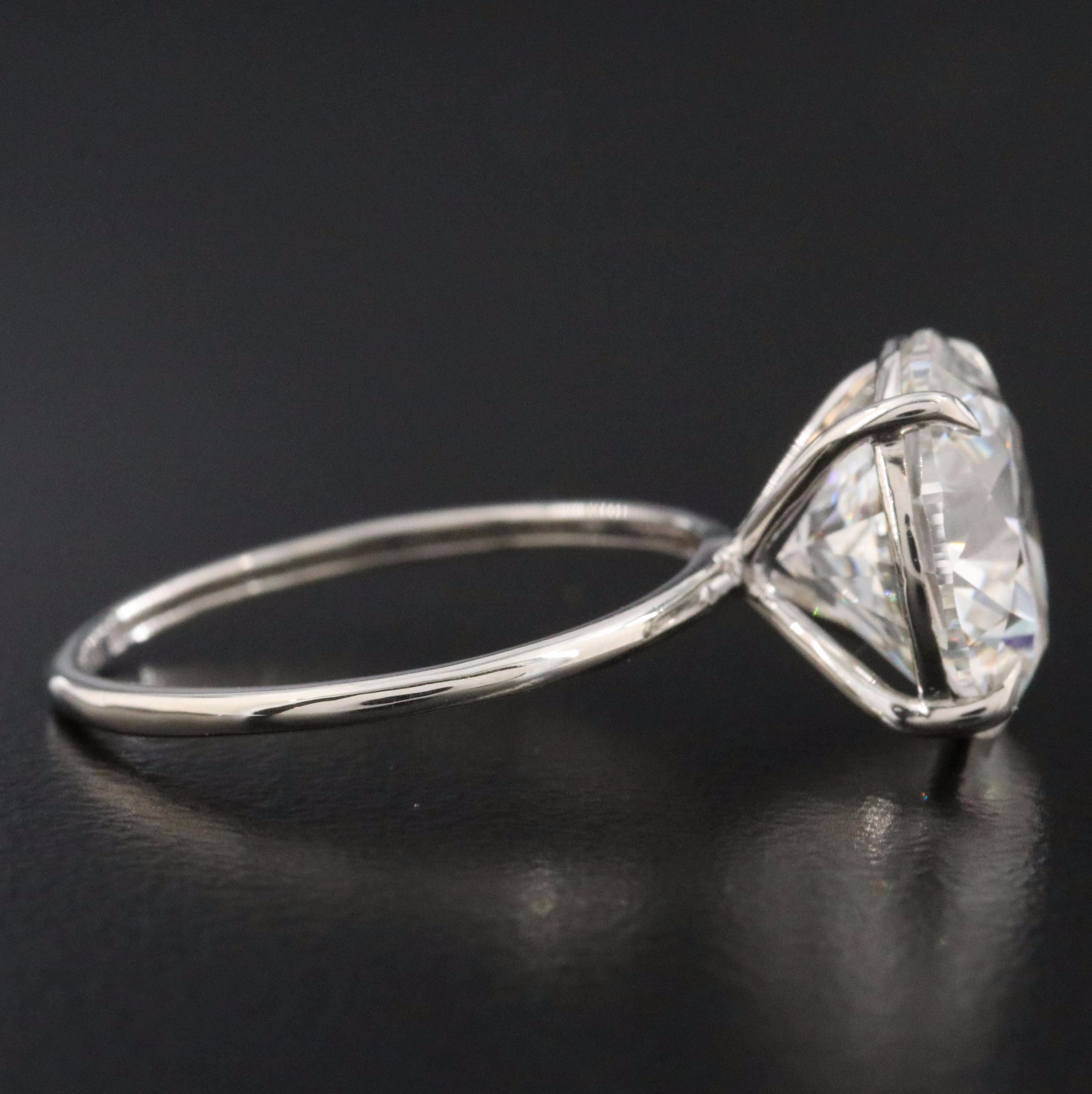 Platinum 5.00 CT Lab Grown Diamond Solitaire Ring with IGI Report