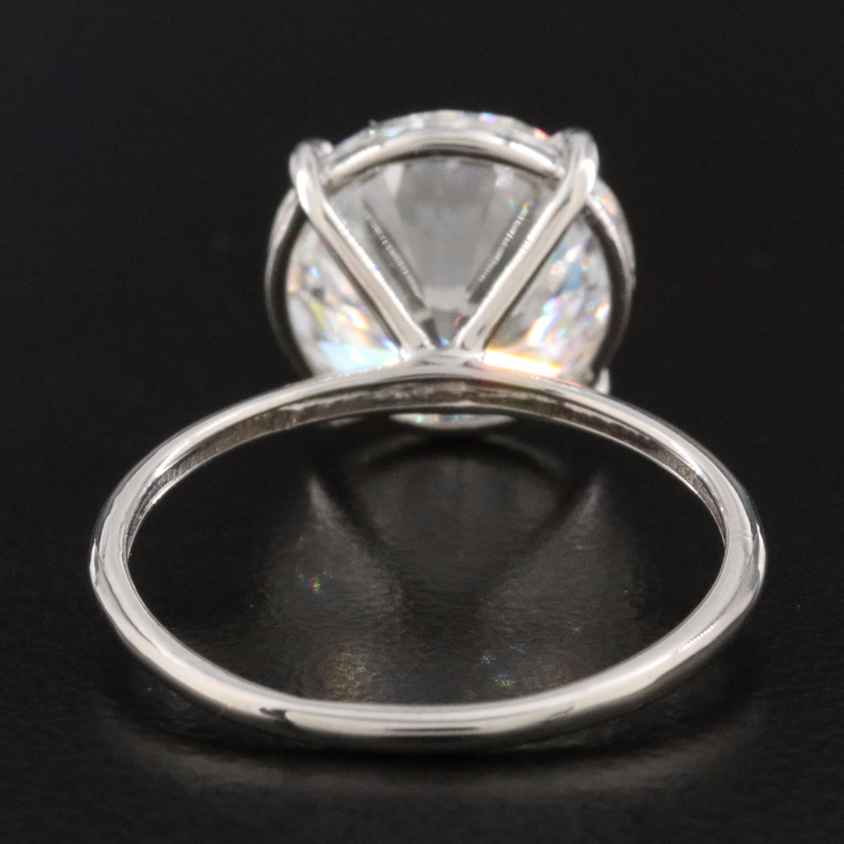 Platinum 5.00 CT Lab Grown Diamond Solitaire Ring with IGI Report