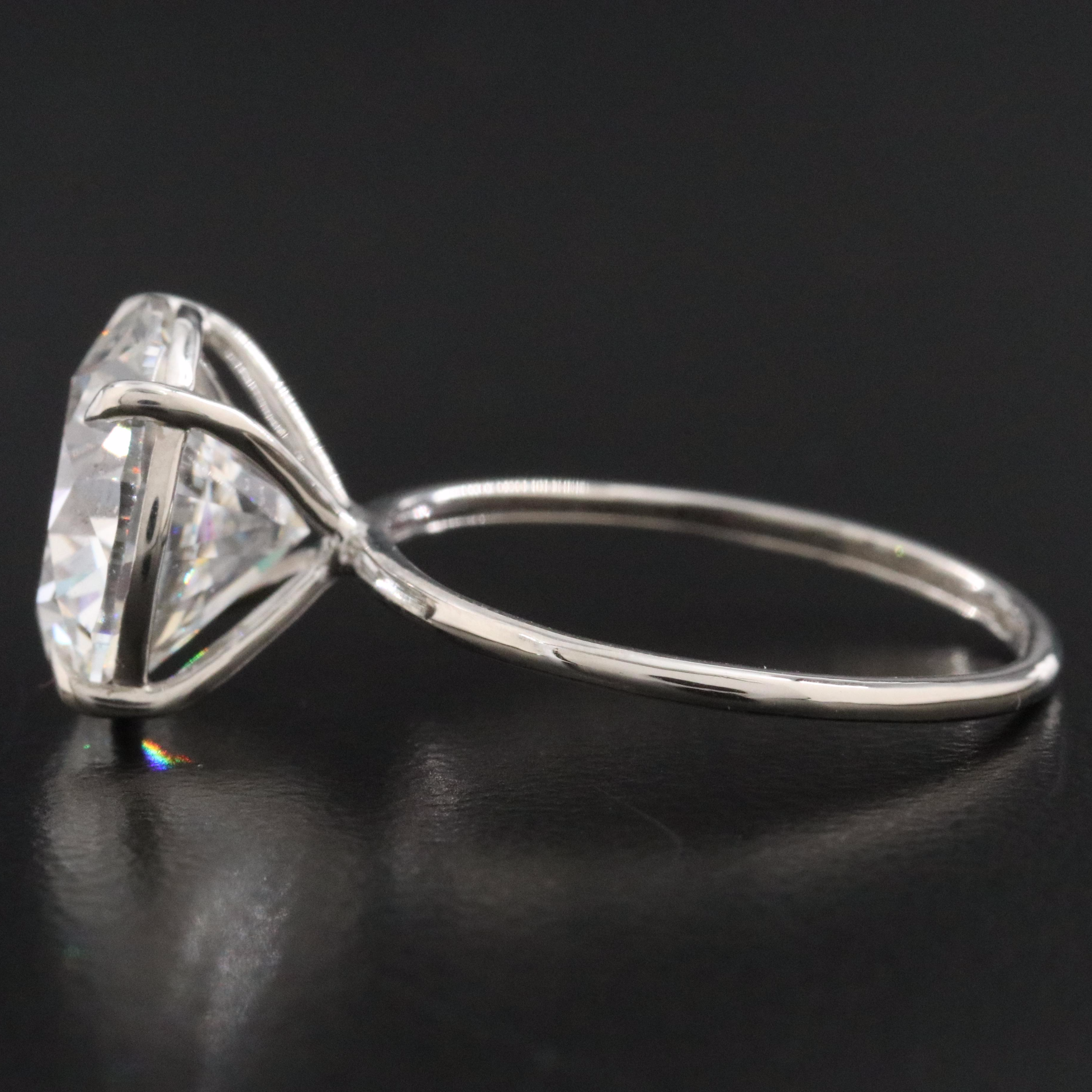 Platinum 5.00 CT Lab Grown Diamond Solitaire Ring with IGI Report