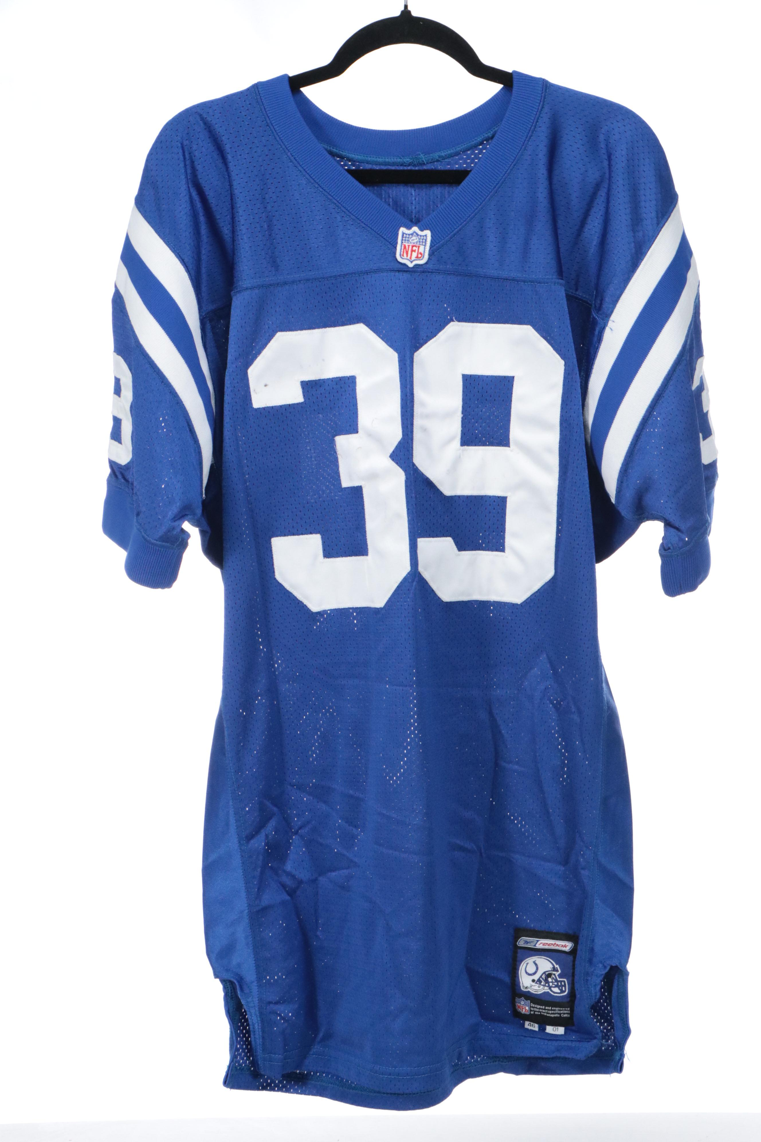 Idrees Bashir with Other Player Issued Indianapolis Colts Football Jerseys