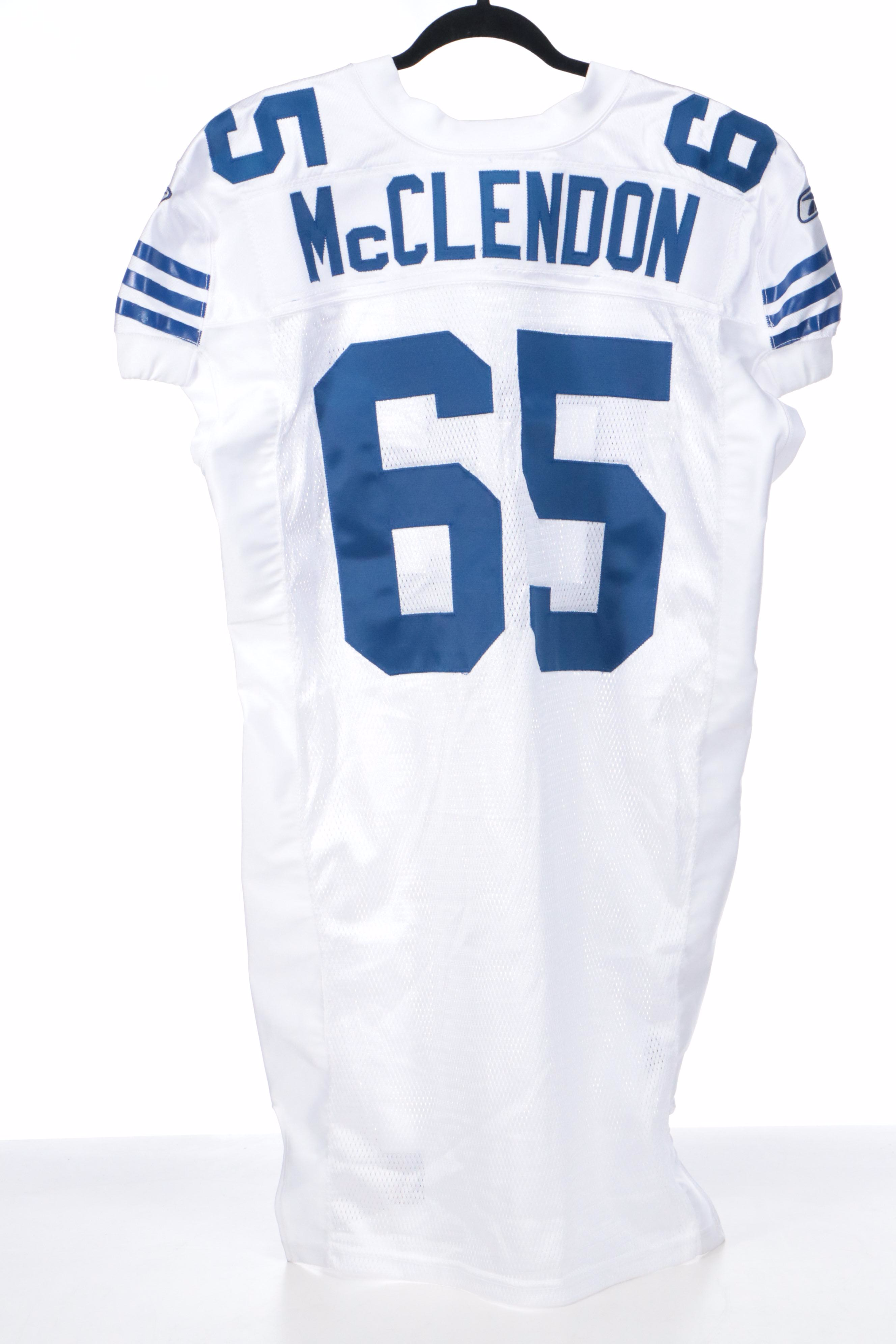 Idrees Bashir with Other Player Issued Indianapolis Colts Football Jerseys