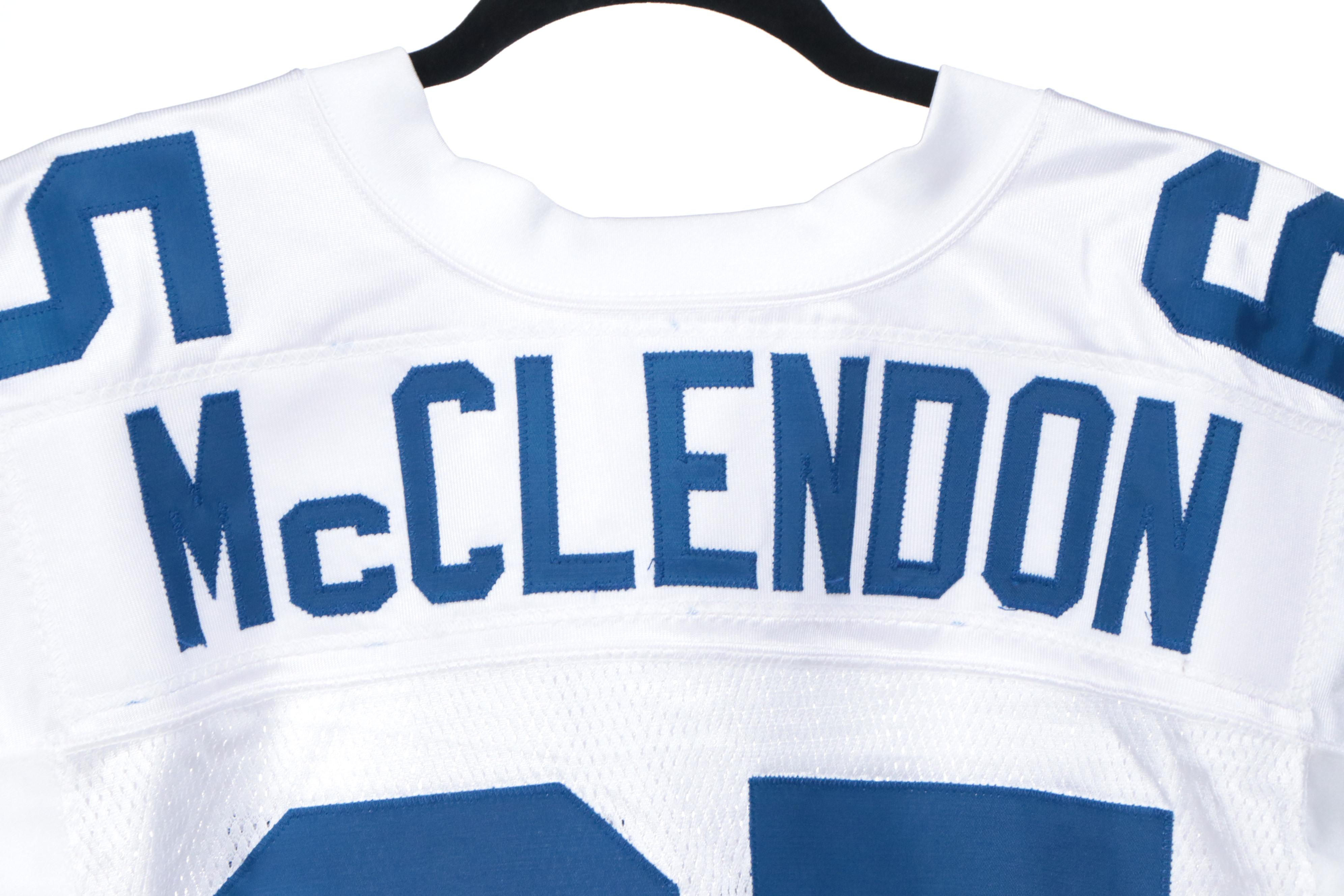 Idrees Bashir with Other Player Issued Indianapolis Colts Football Jerseys