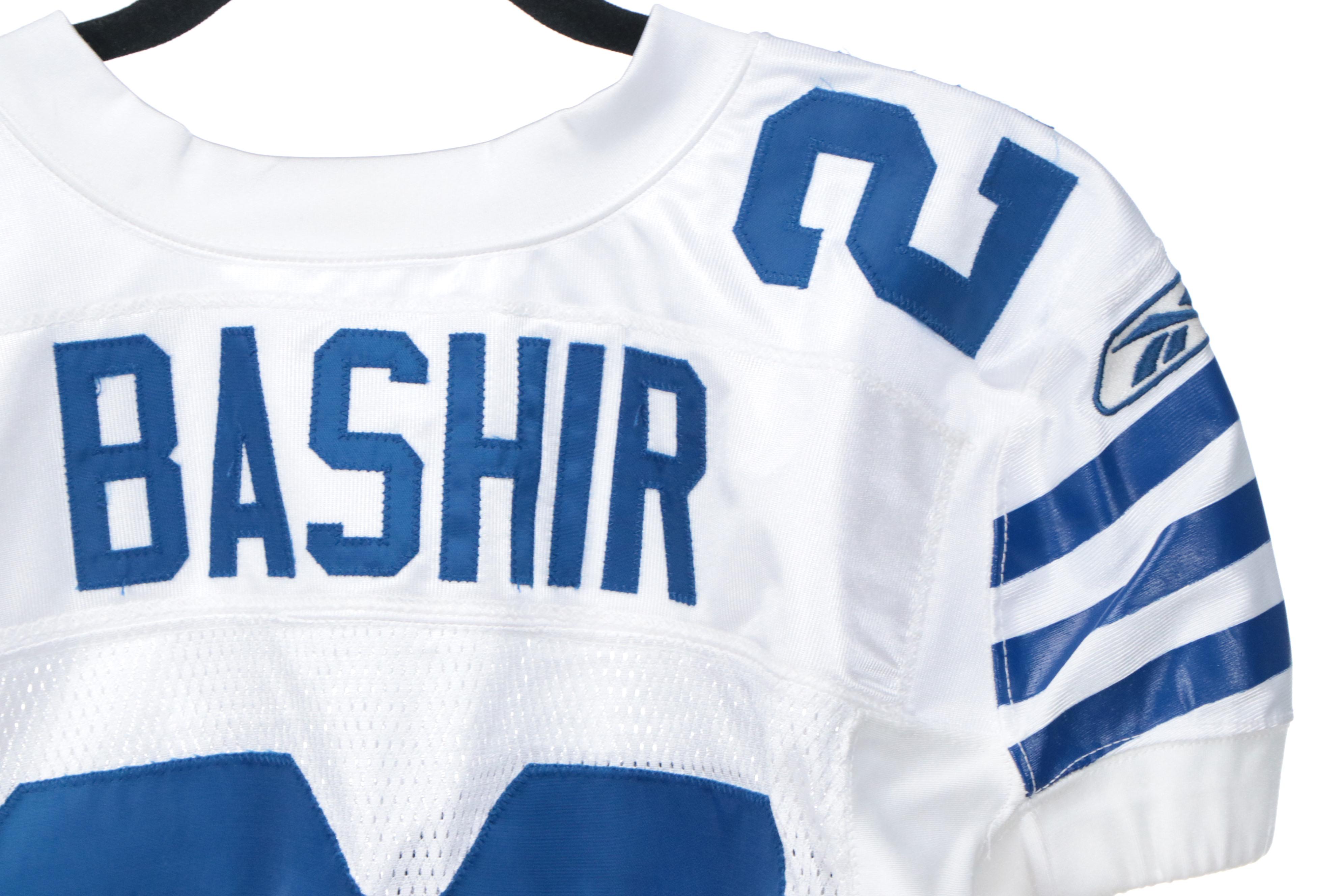 Idrees Bashir with Other Player Issued Indianapolis Colts Football Jerseys