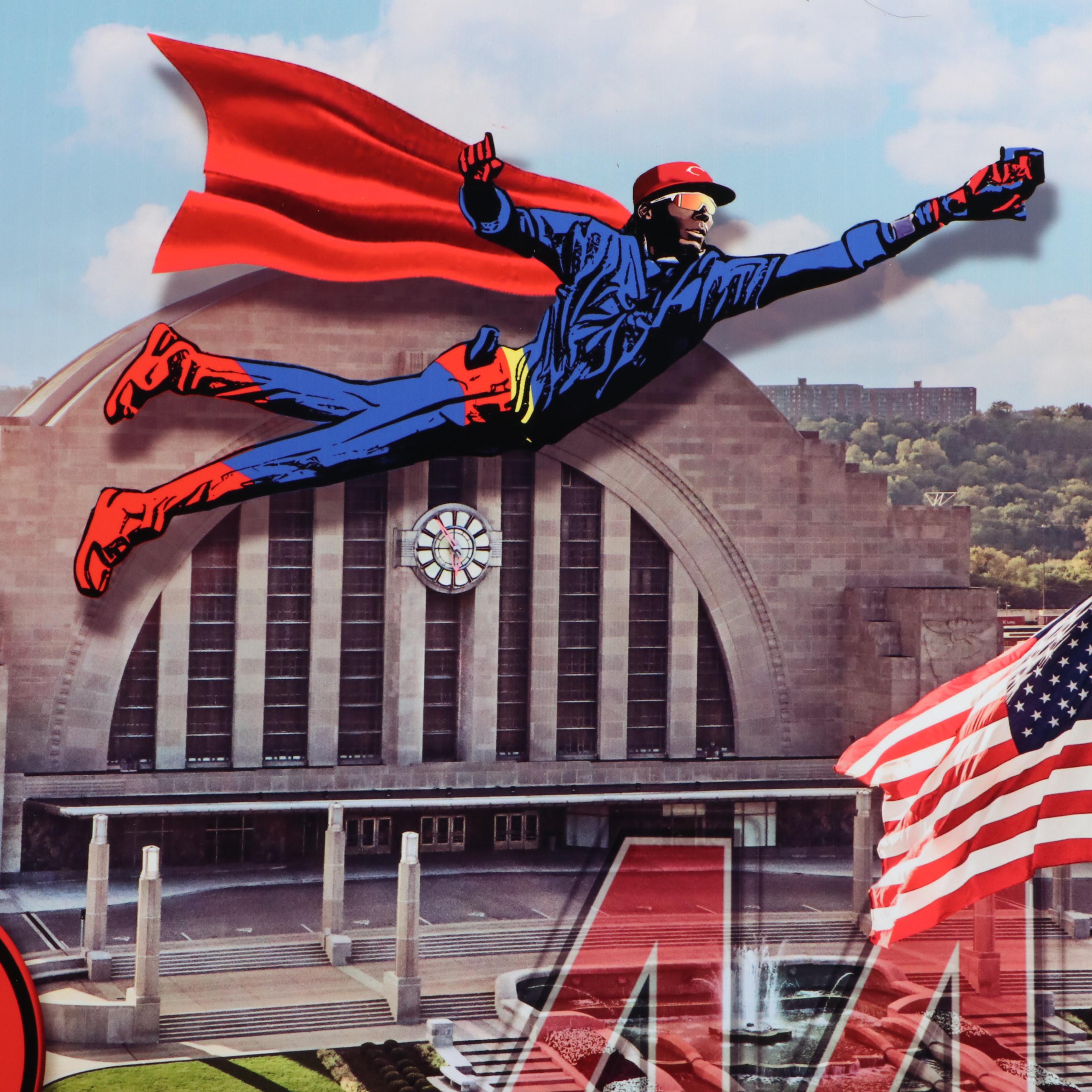 Jacob Burress Union Terminal and Cincinnati Reds Digital Print, 2025