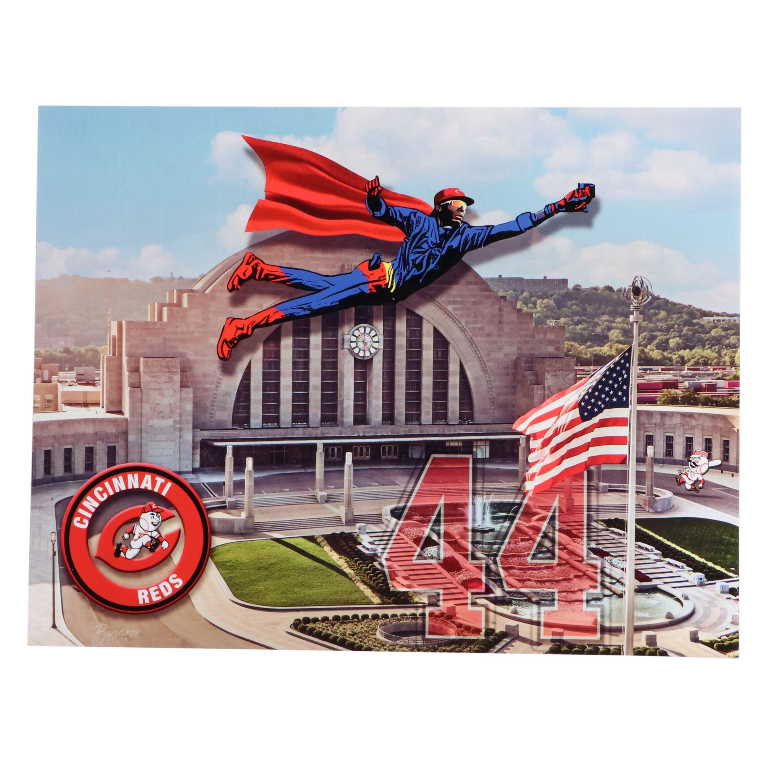 Jacob Burress Union Terminal and Cincinnati Reds Digital Print, 2025