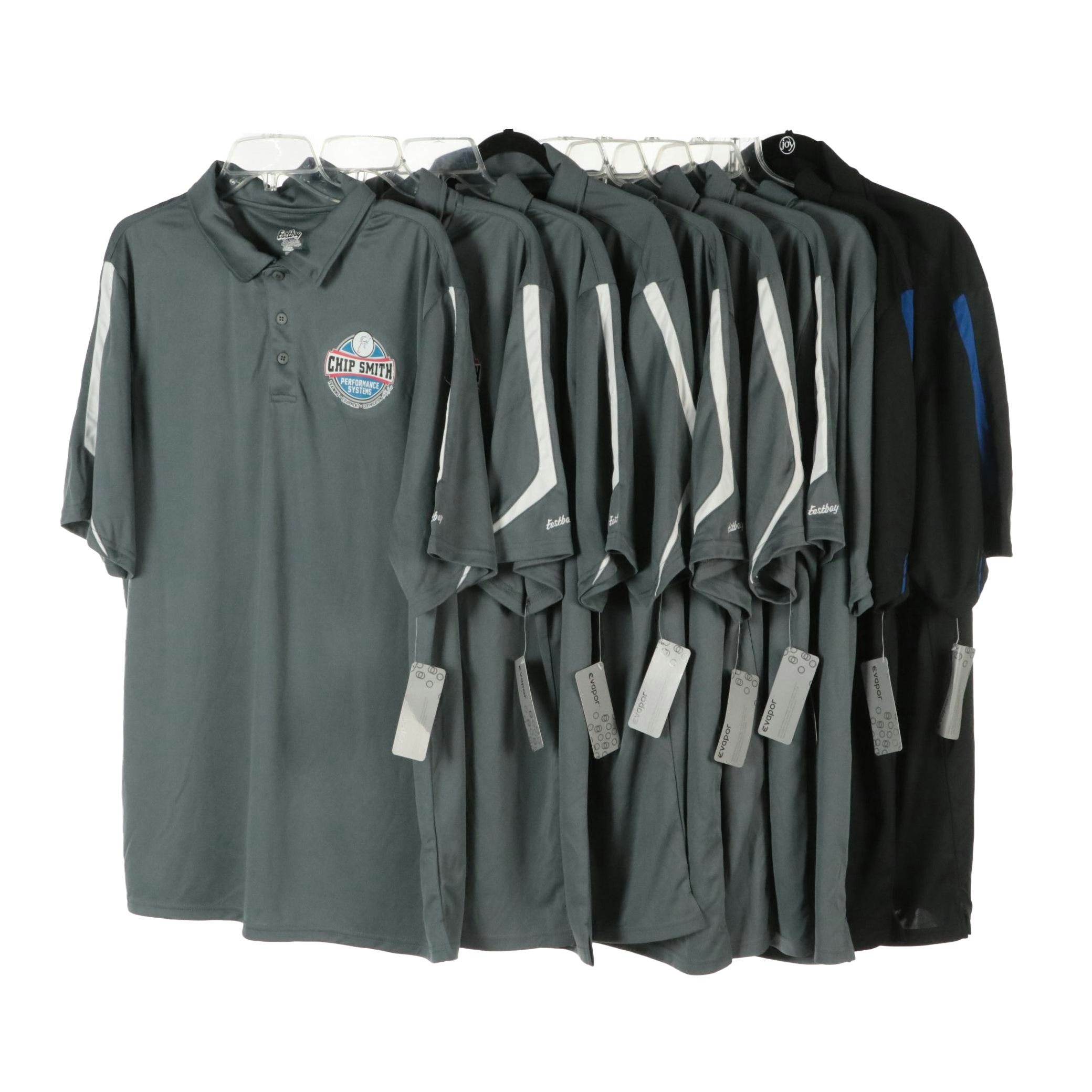 Men's Eastbay Chip Smith Performance Systems Logo Polo Shirts, With Tags
