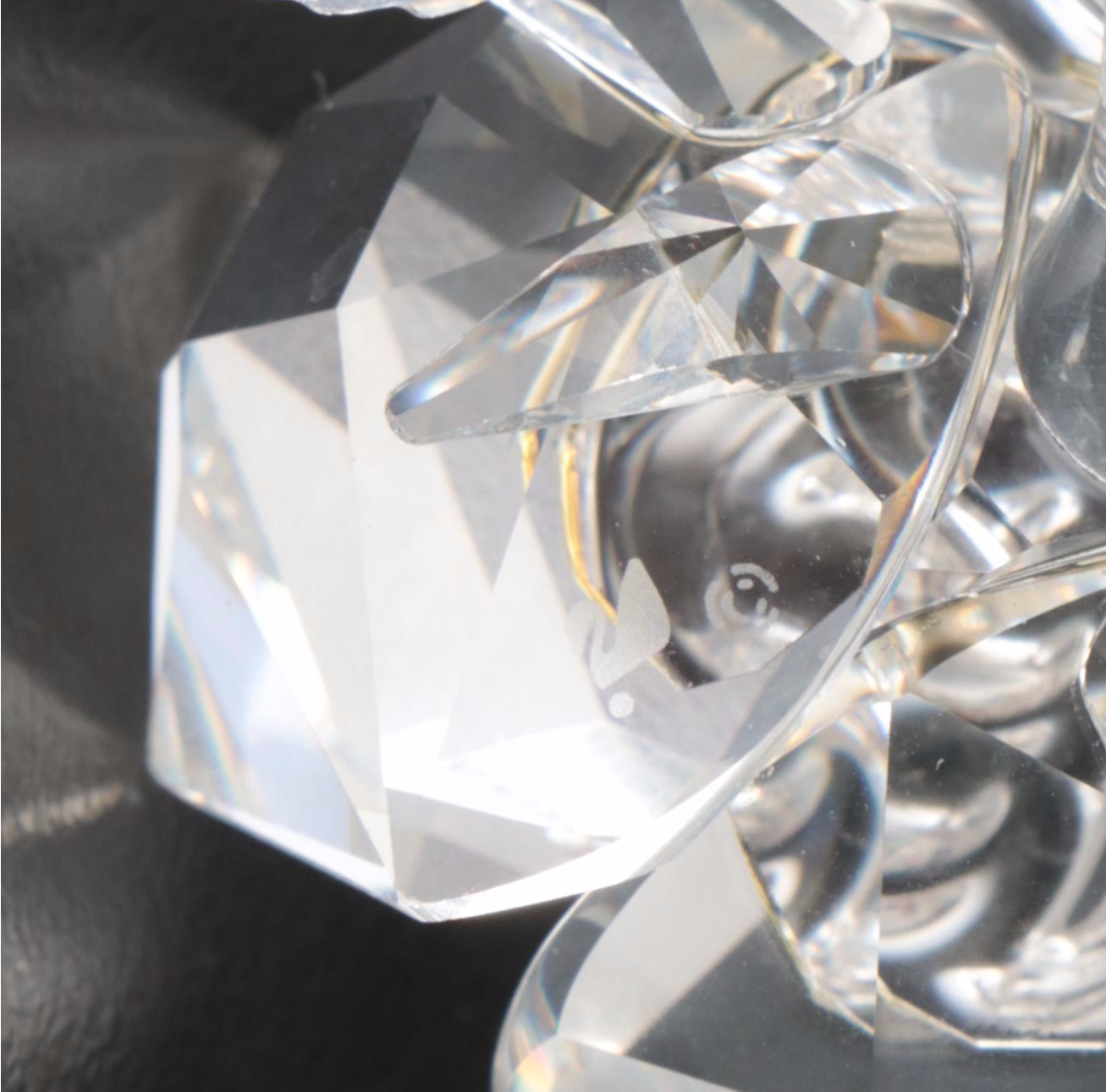 Swarovski "The Rose," "Small Water Lily" and "Vase of Roses" Crystal Figurines