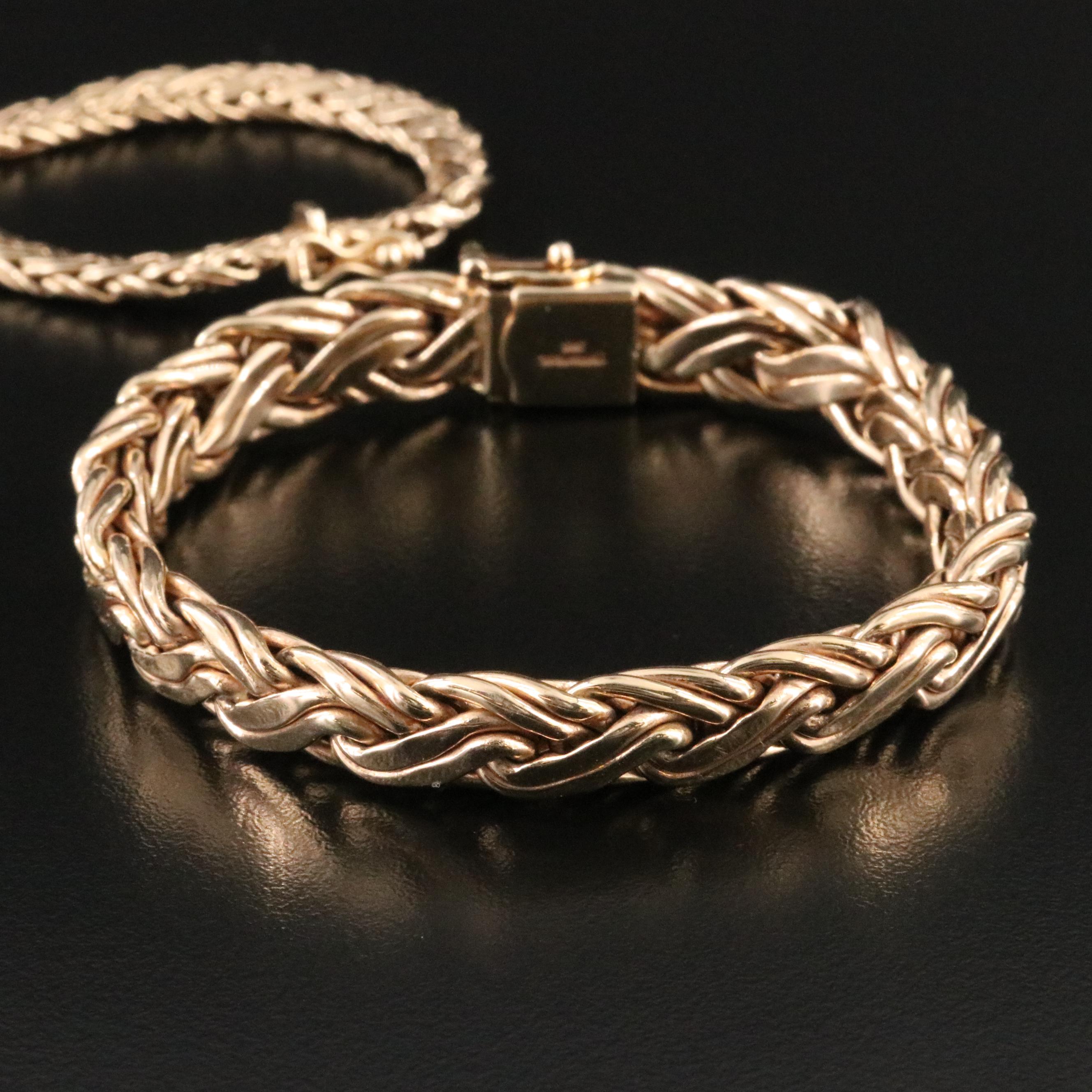 Tiffany & Co. 14K Graduated Byzantine Necklace and Bracelet