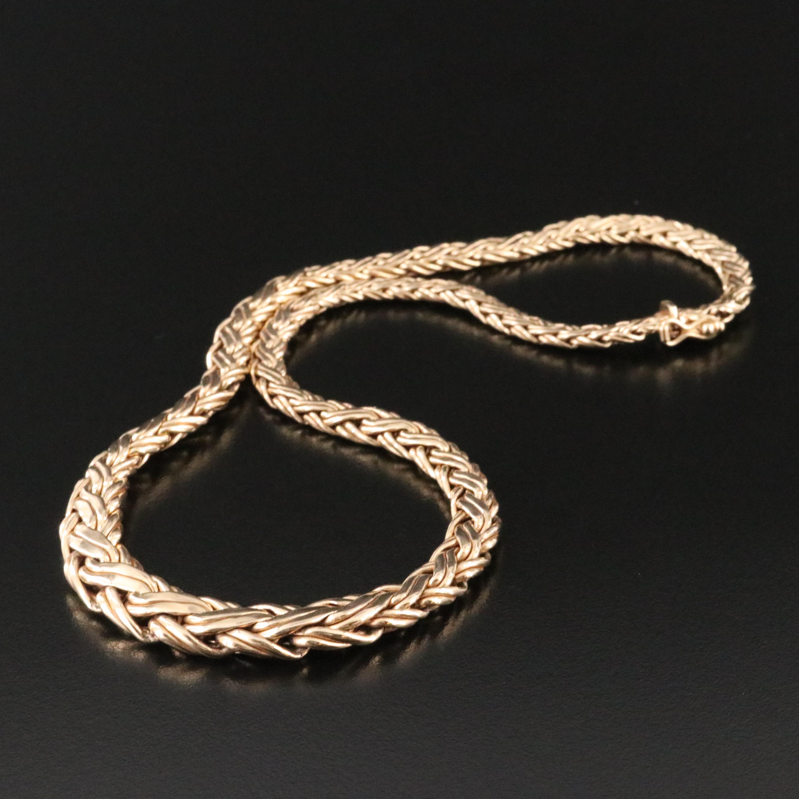 Tiffany & Co. 14K Graduated Byzantine Necklace and Bracelet