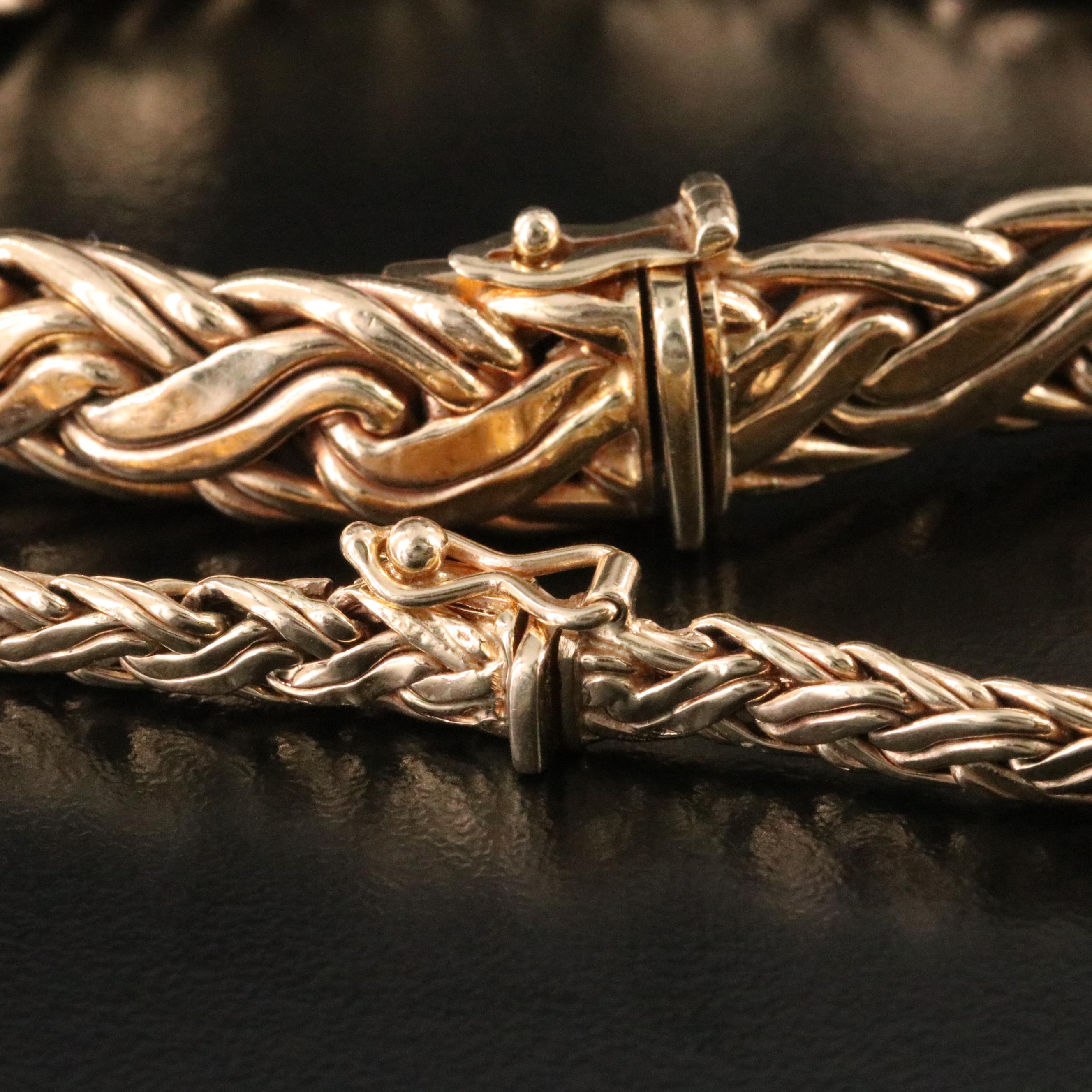 Tiffany & Co. 14K Graduated Byzantine Necklace and Bracelet