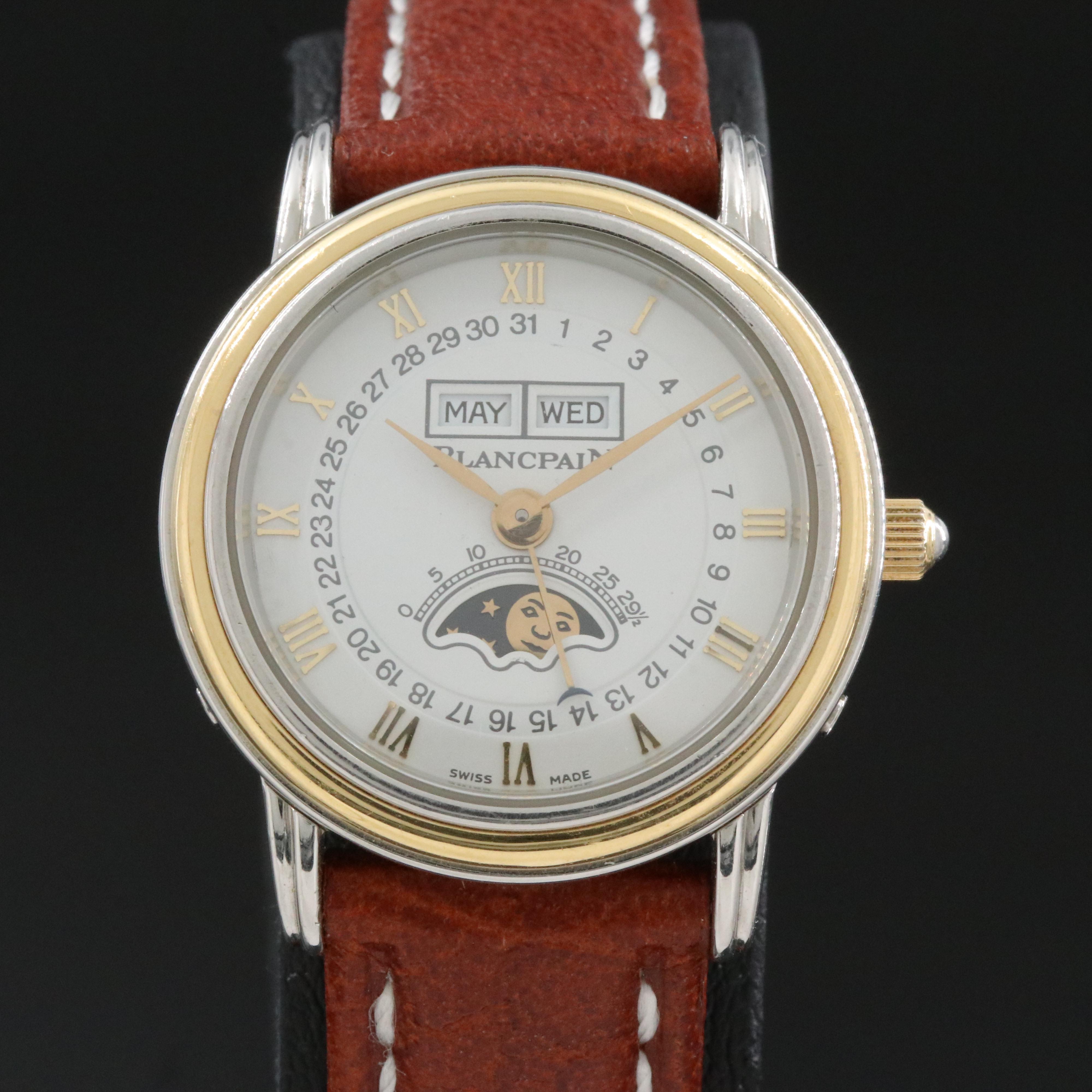 Blancpain Villeret Triple Calendar Moonphase 18K Steel Automatic Watch 1088