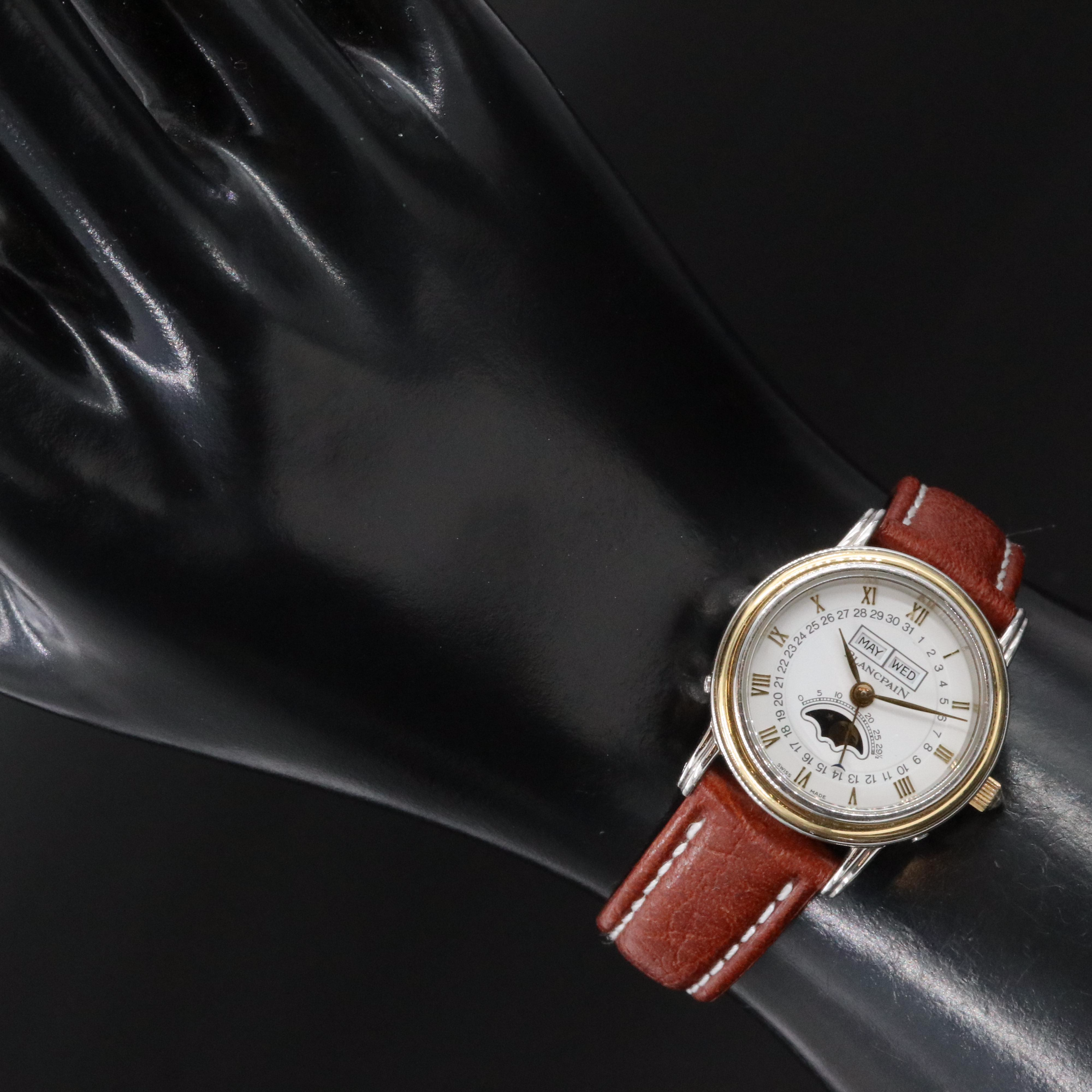 Blancpain Villeret Triple Calendar Moonphase 18K Steel Automatic Watch 1088