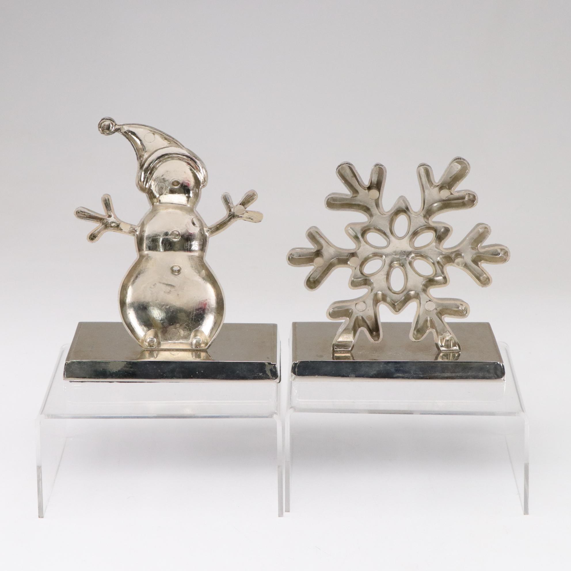 Chrome Mantel Hooks & Christmas Stockings