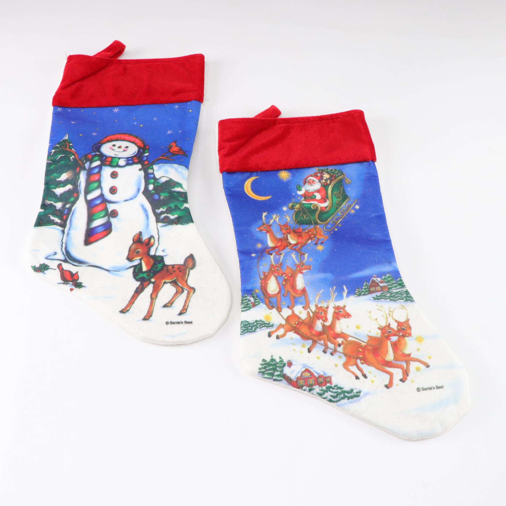 Chrome Mantel Hooks & Christmas Stockings