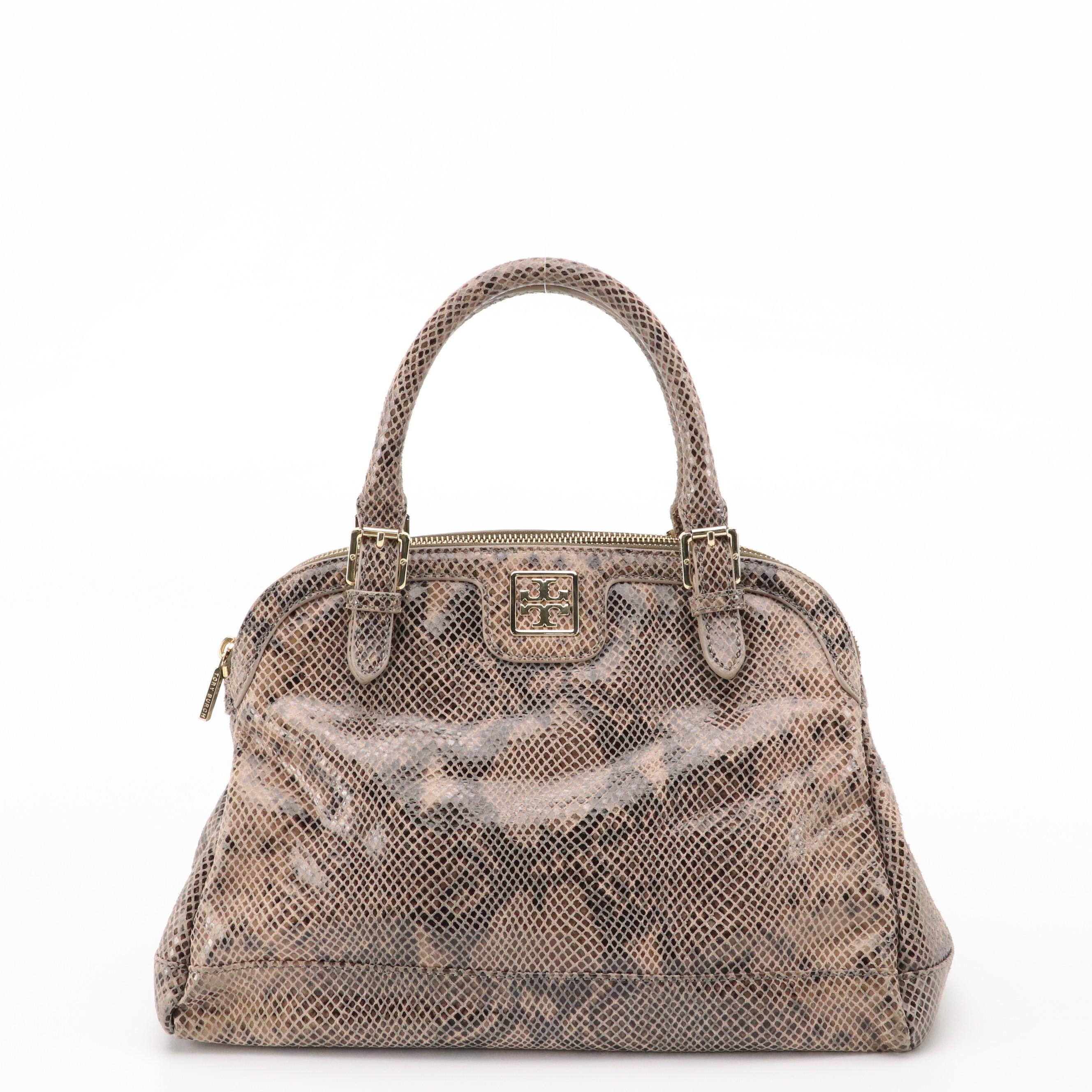 Kate Spade Savannah Parliament & Tory Burch Catalina Embossed Snakeskin Bags