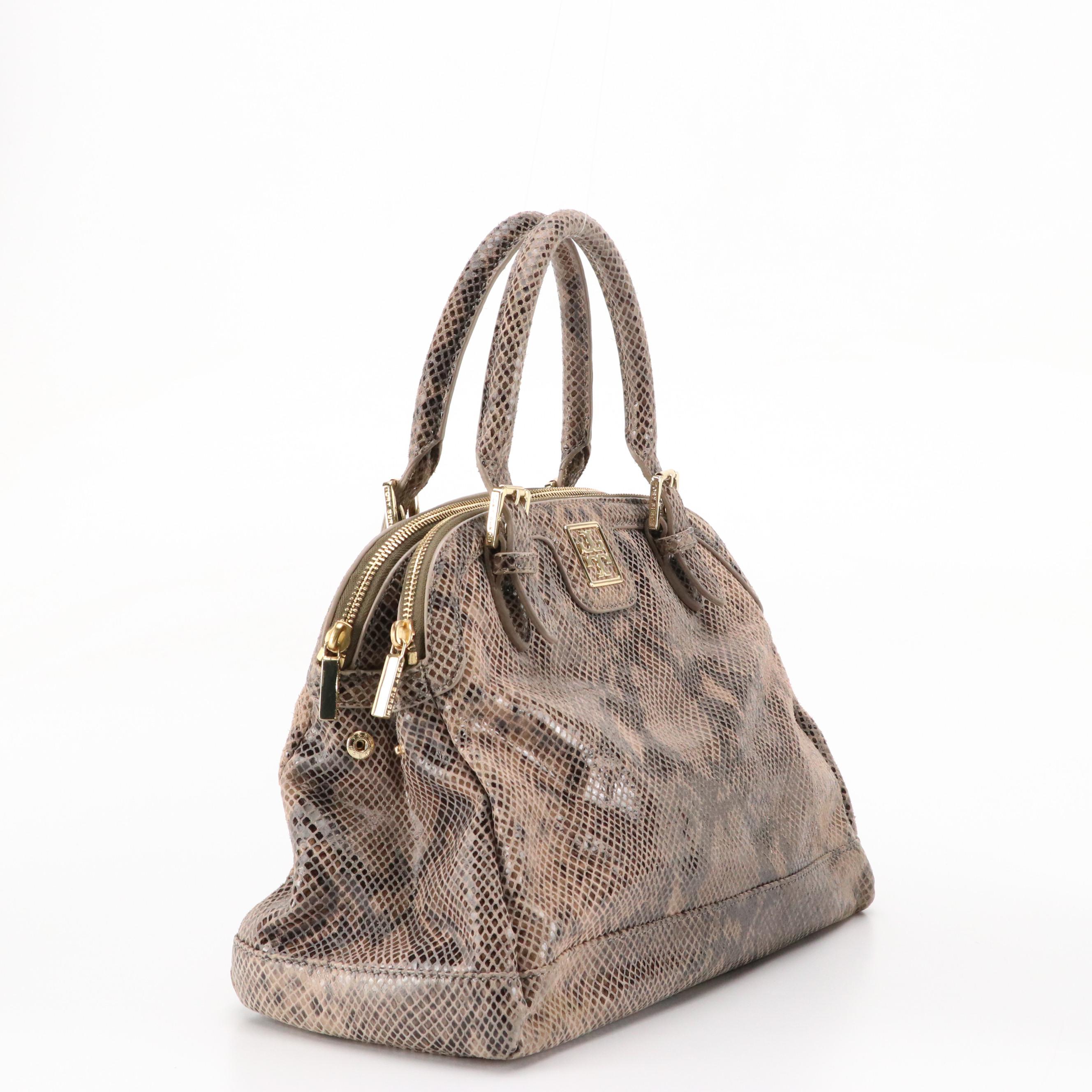 Kate Spade Savannah Parliament & Tory Burch Catalina Embossed Snakeskin Bags