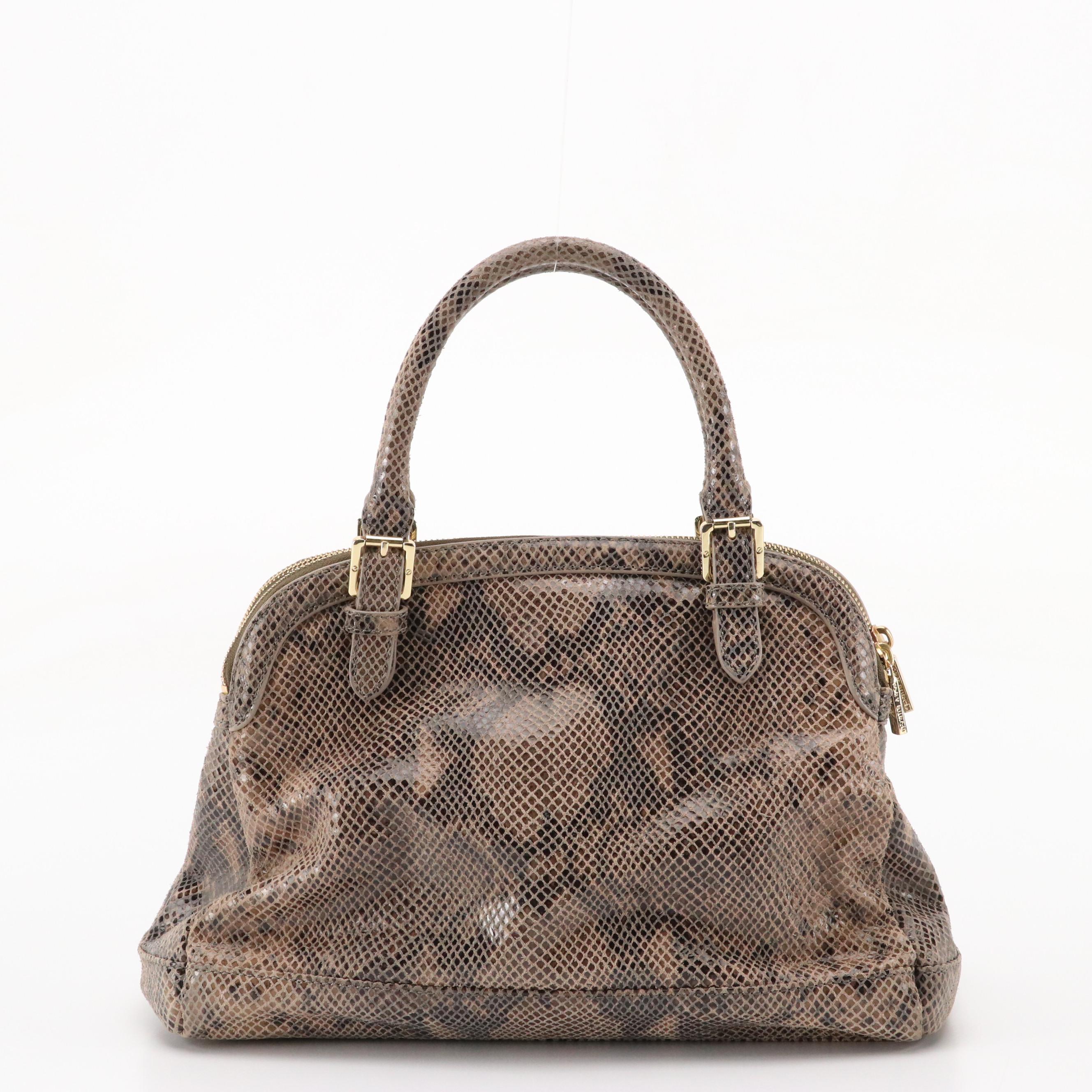 Kate Spade Savannah Parliament & Tory Burch Catalina Embossed Snakeskin Bags