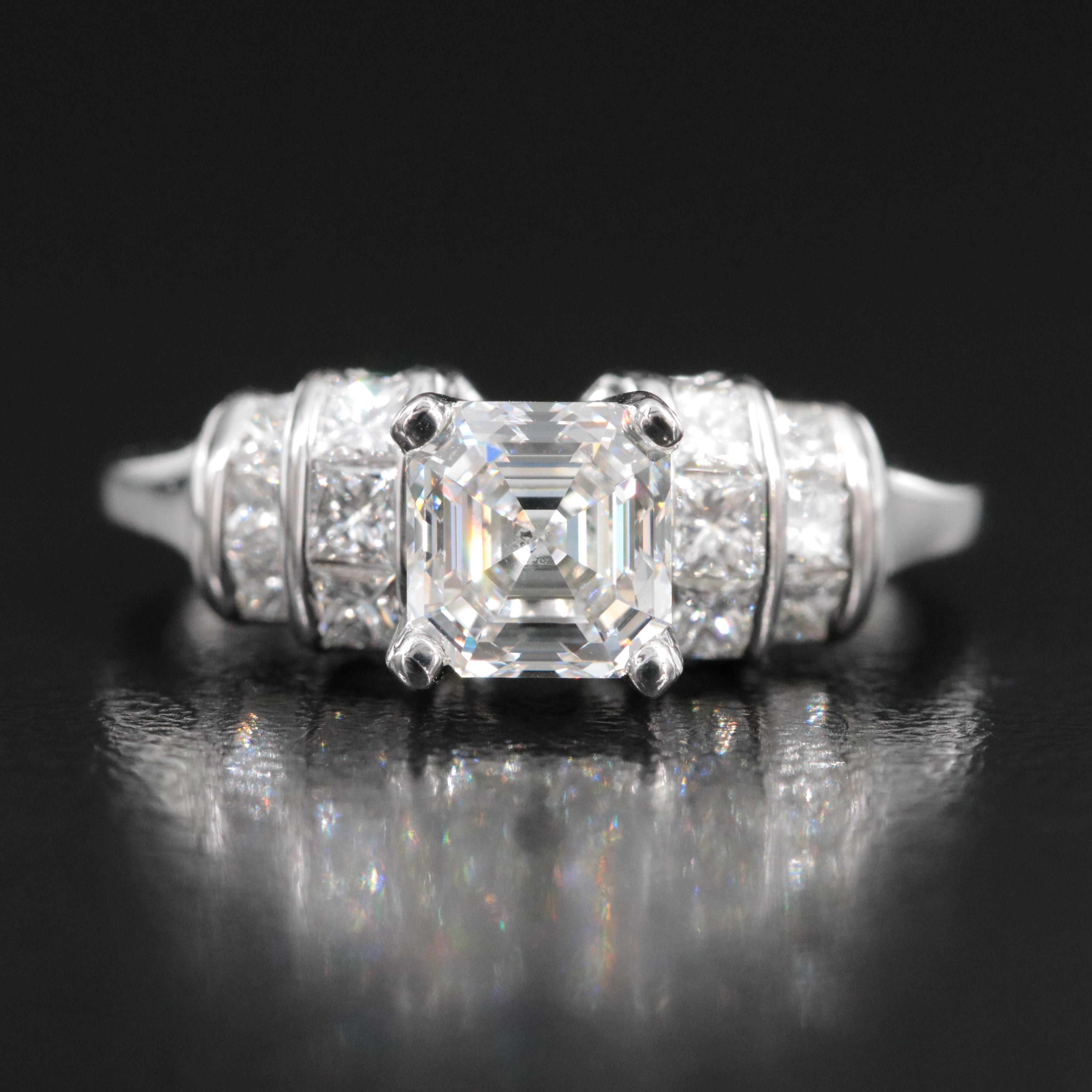 14K 2.05 CTW Diamond Ring with Platinum Accents and Online GIA Report