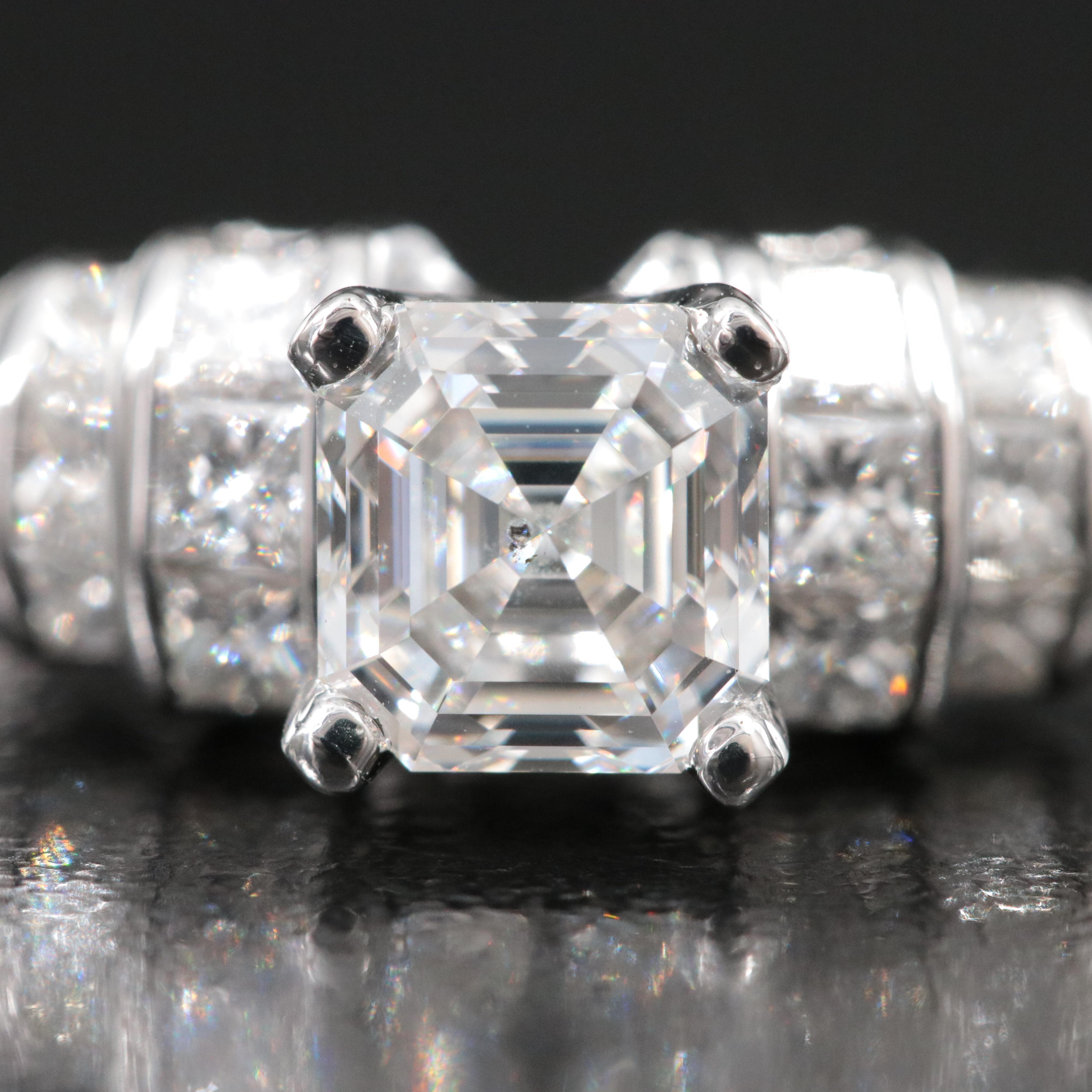 14K 2.05 CTW Diamond Ring with Platinum Accents and Online GIA Report