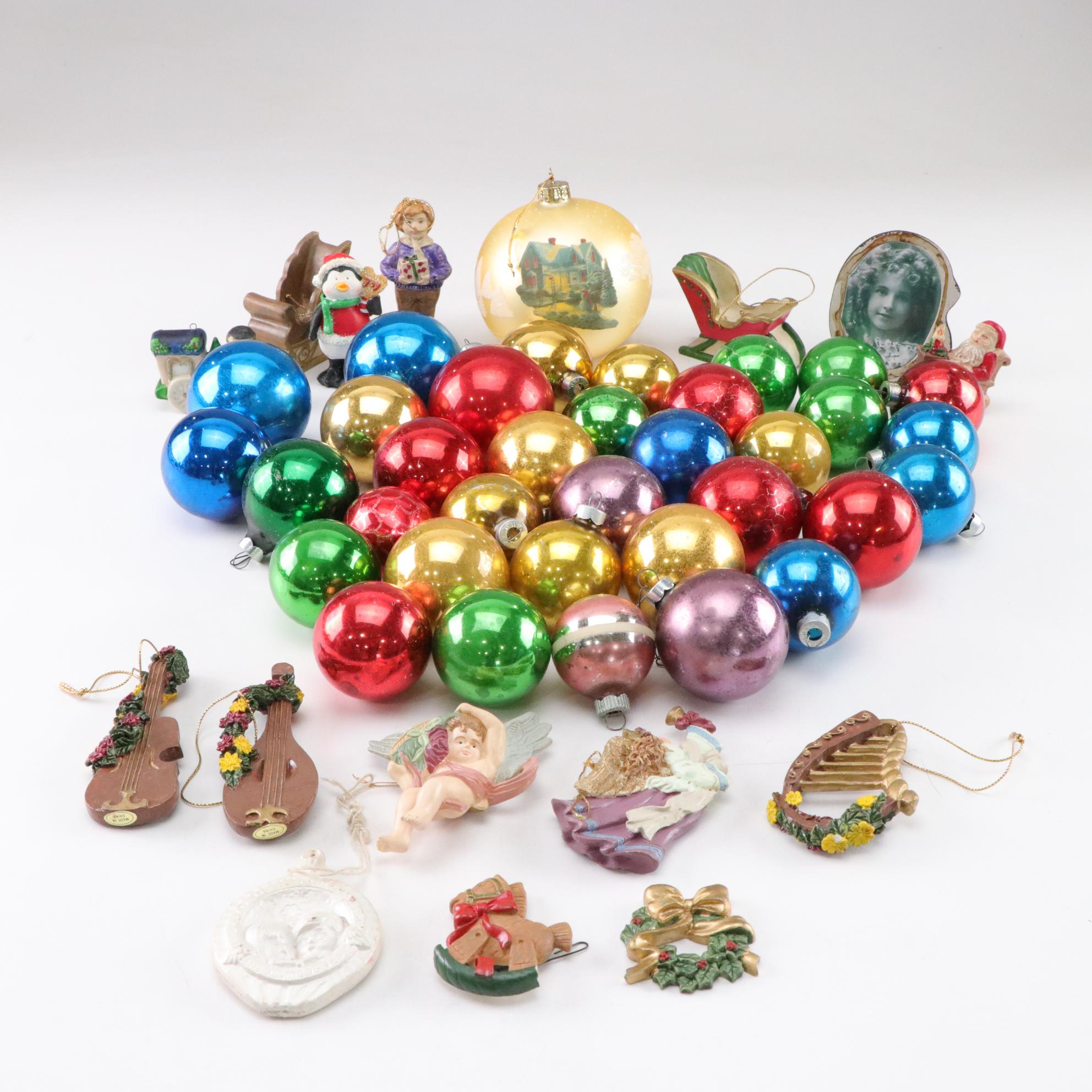 Thomas Kinkade & Other Christmas Tree Ornaments