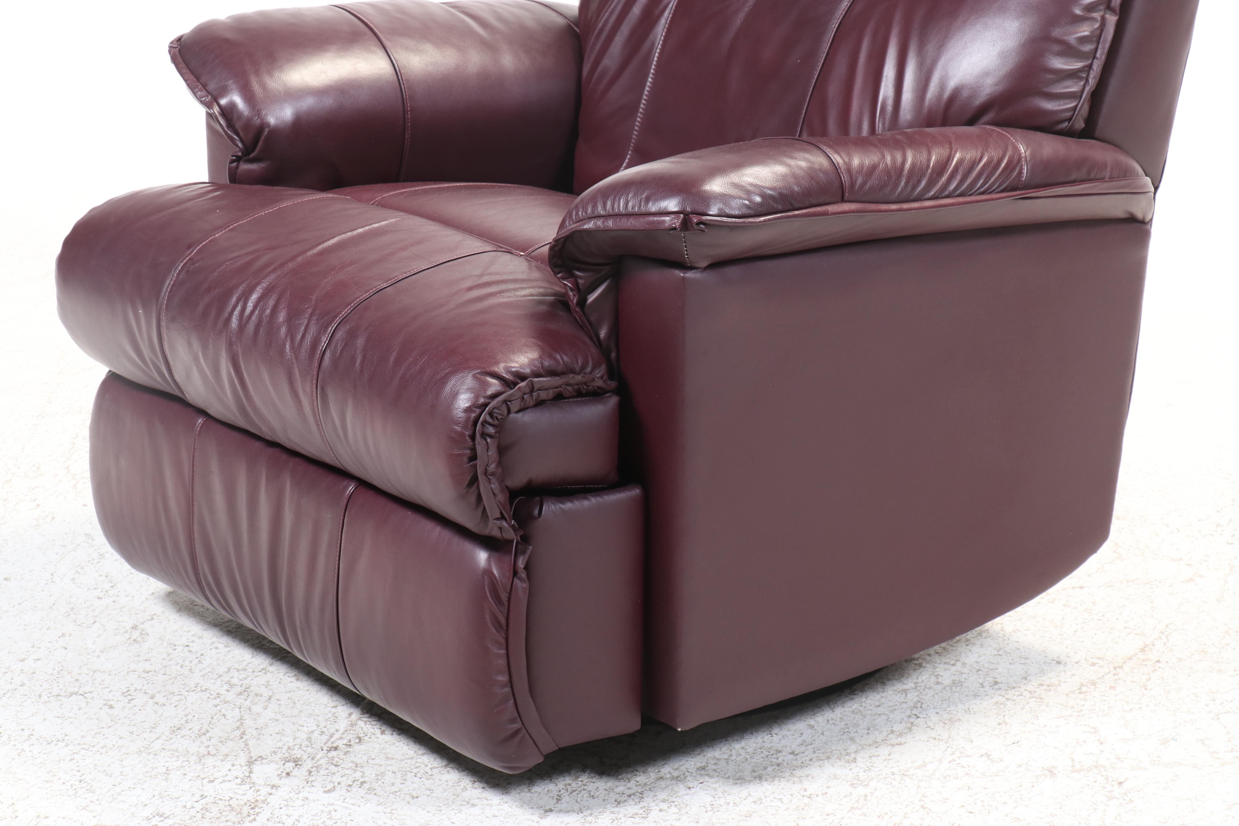 BarcaLounger Co. Leather Rocker Recliner with Manual Control