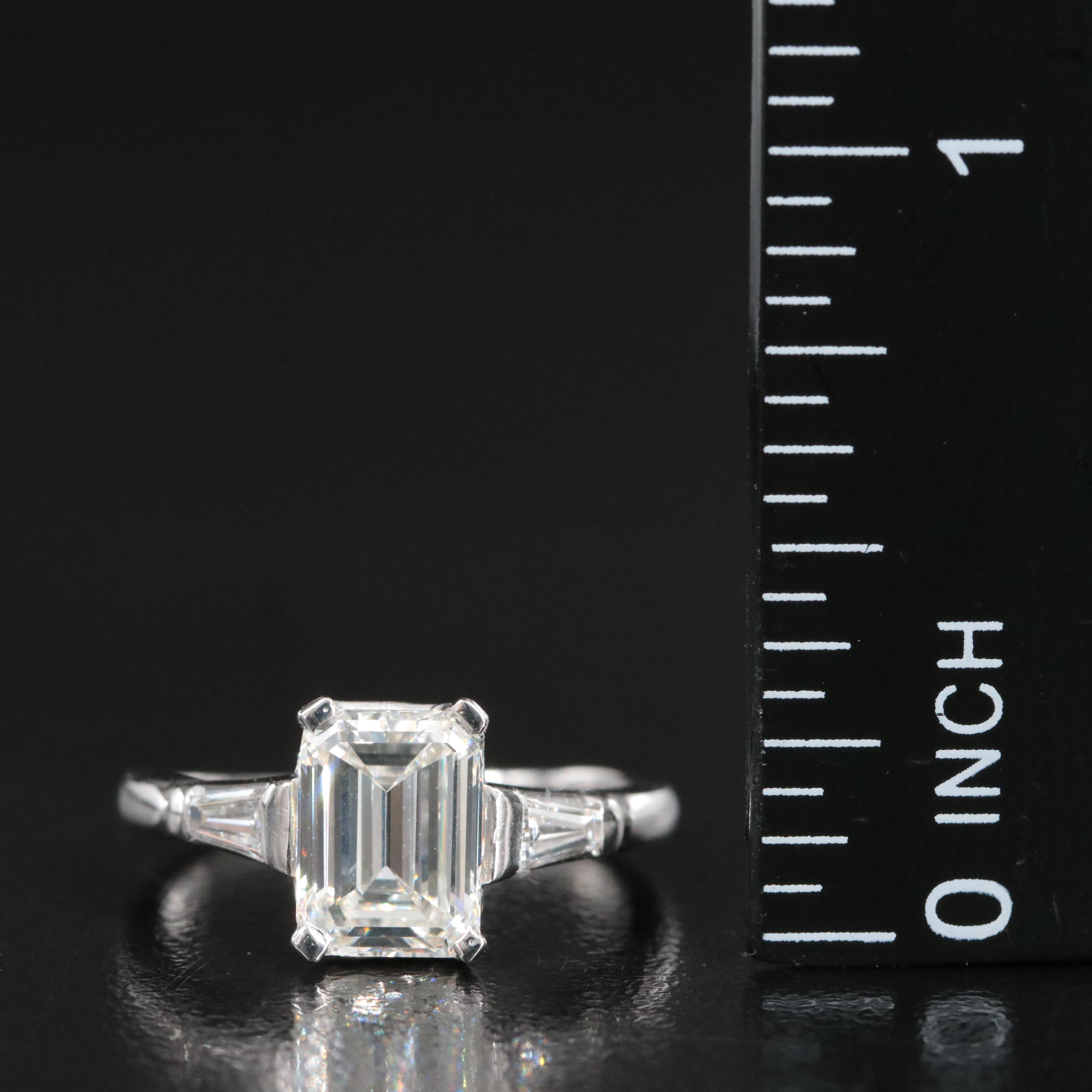 Platinum 1.79 CTW Diamond Ring with GIA eReport