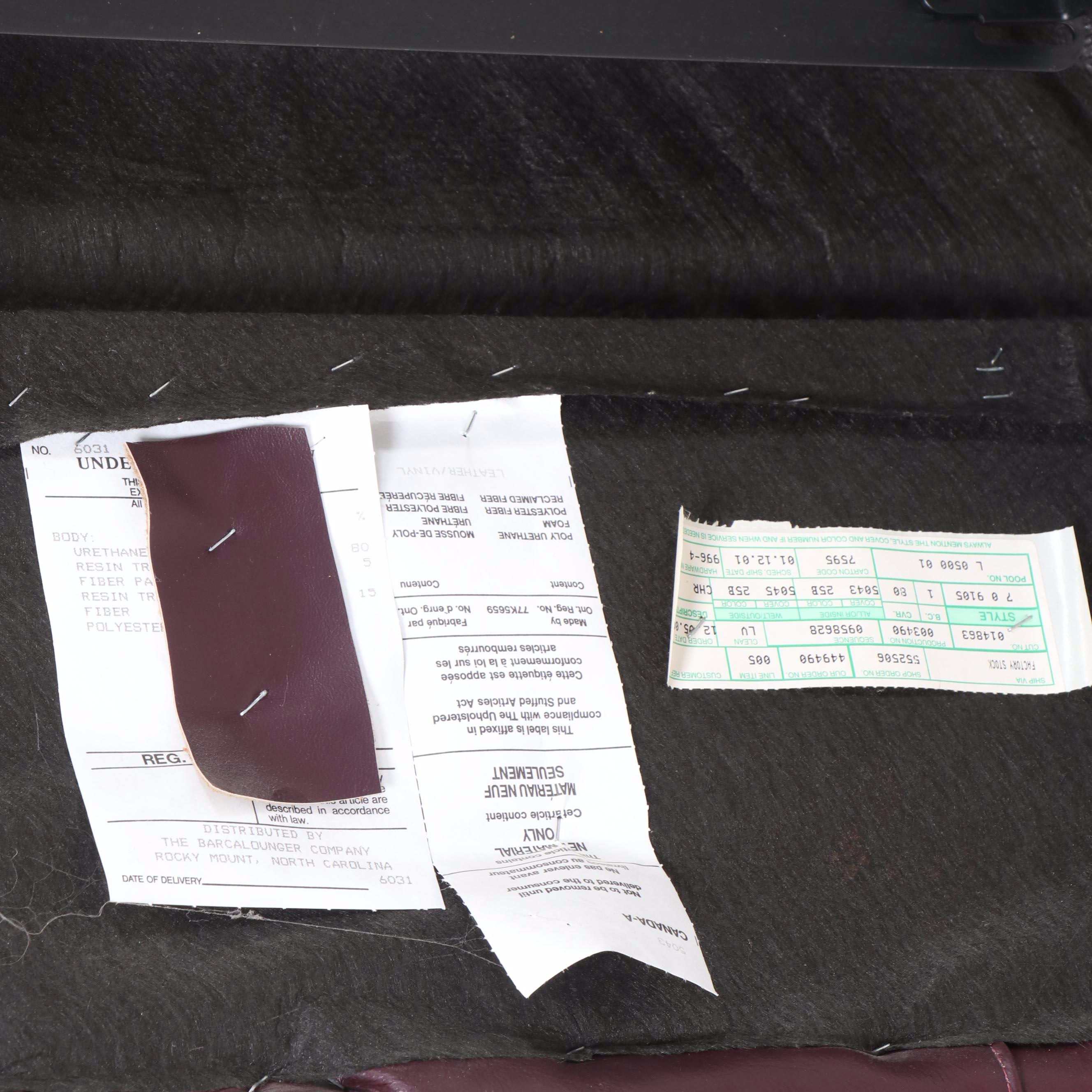 BarcaLounger Co. Leather Rocker Recliner with Manual Control