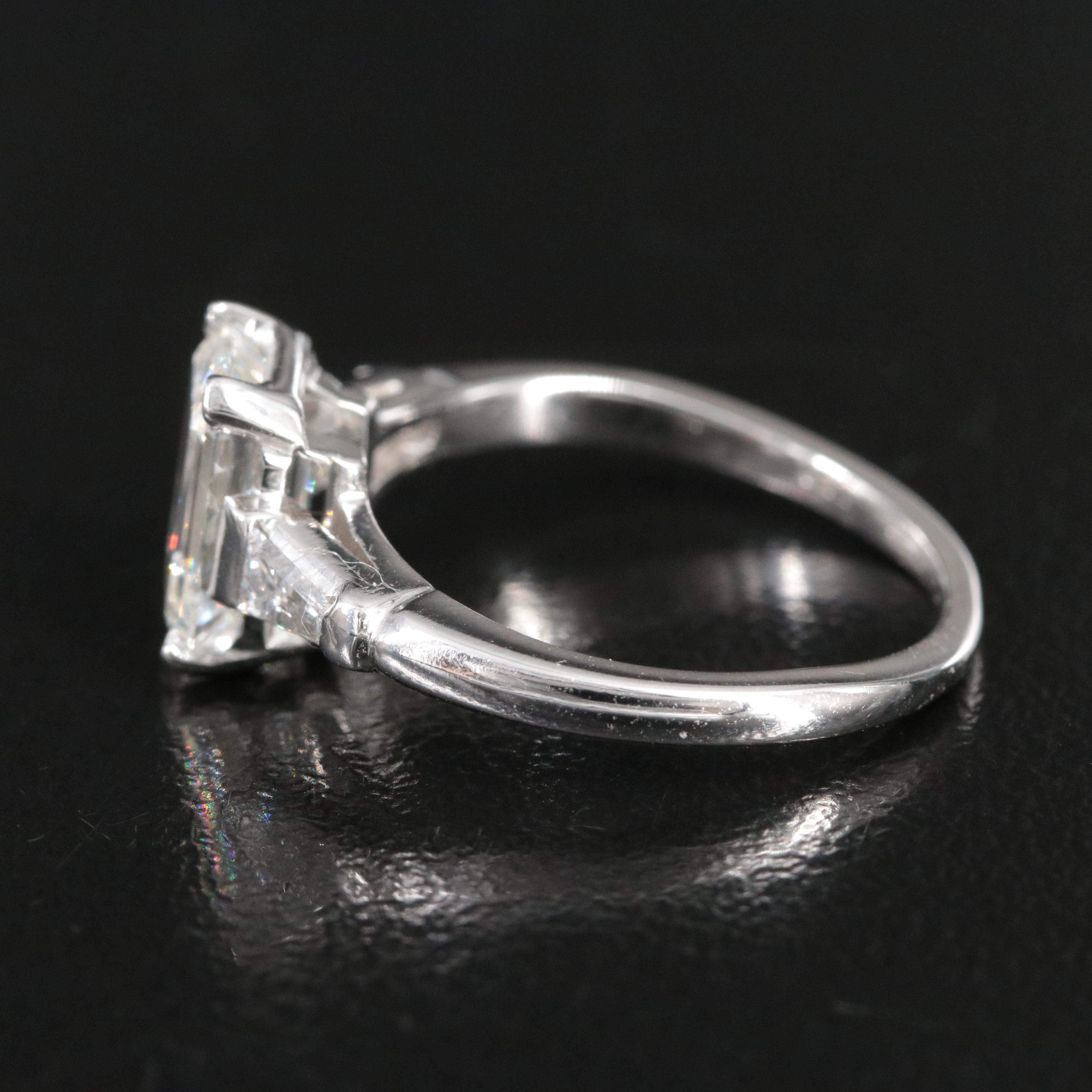 Platinum 1.79 CTW Diamond Ring with GIA eReport